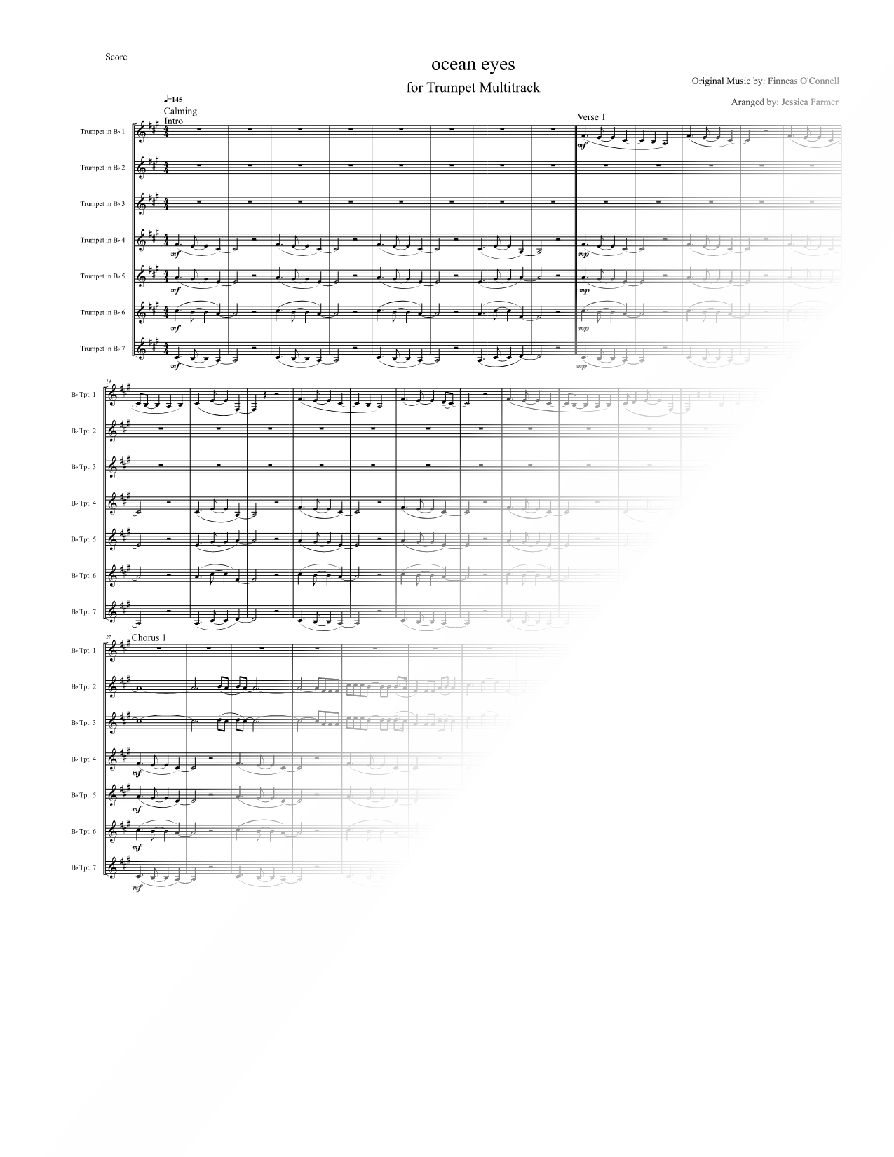 ocean eyes - Trumpet Ensemble