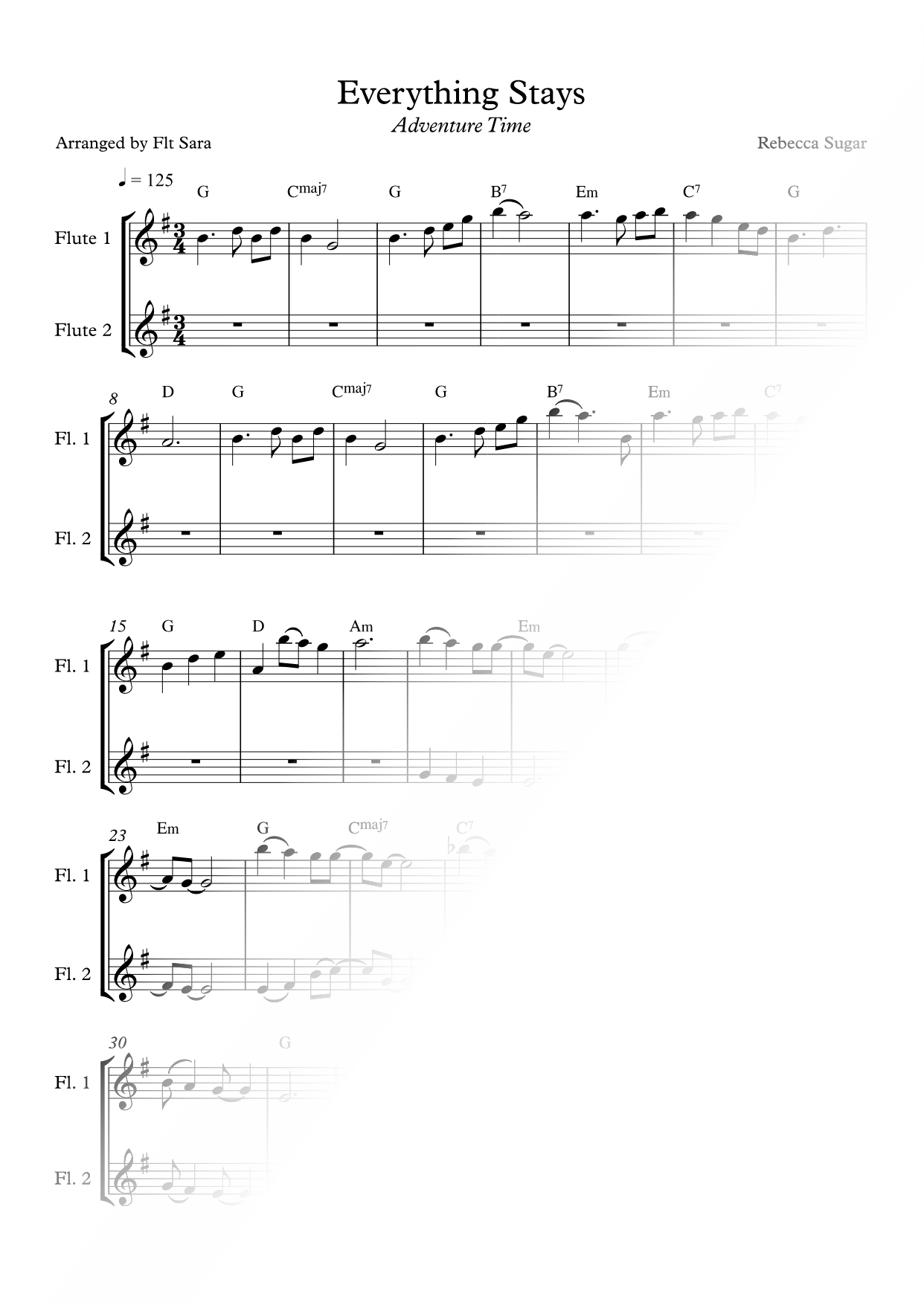 Everything Stays - Flute Duet