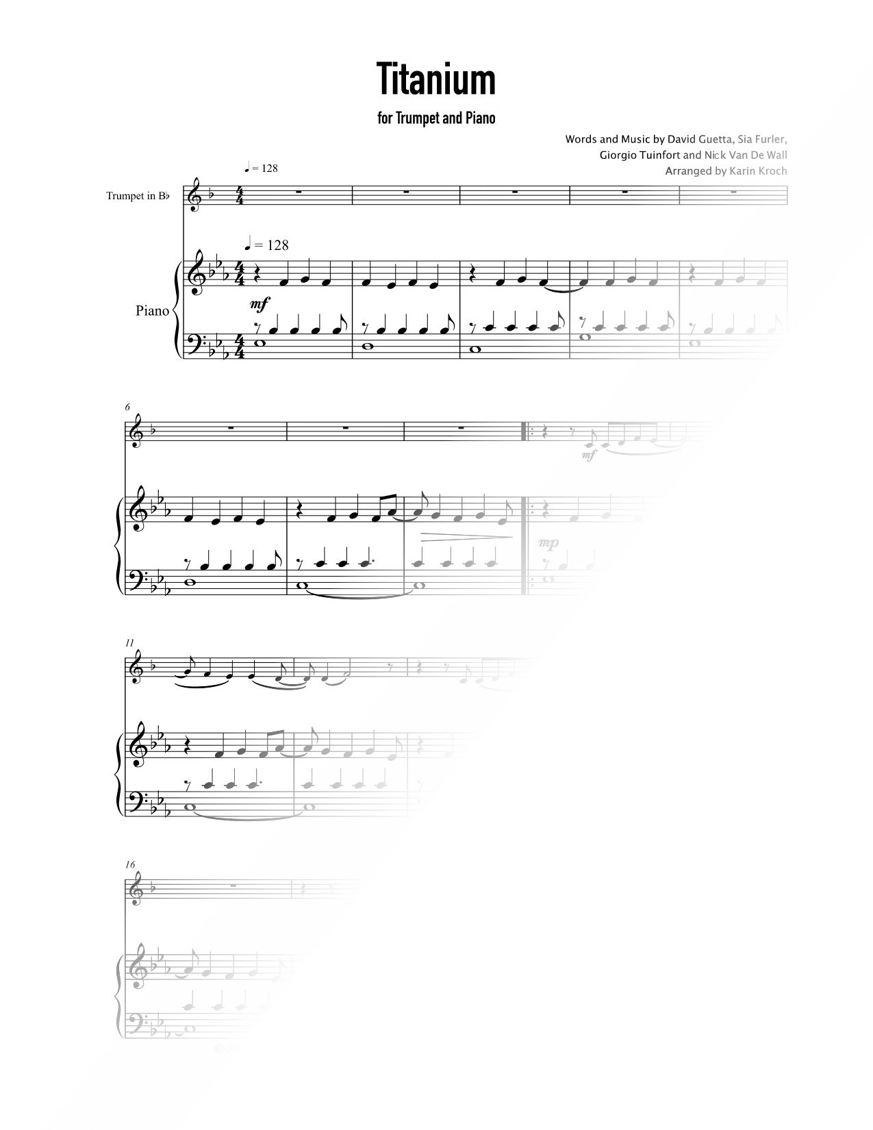 Titanium - Trumpet & Piano