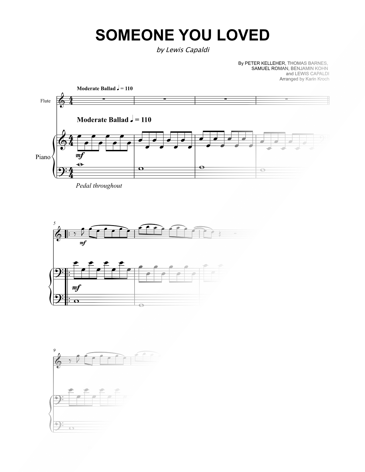 Someone You Loved - Flute & Piano