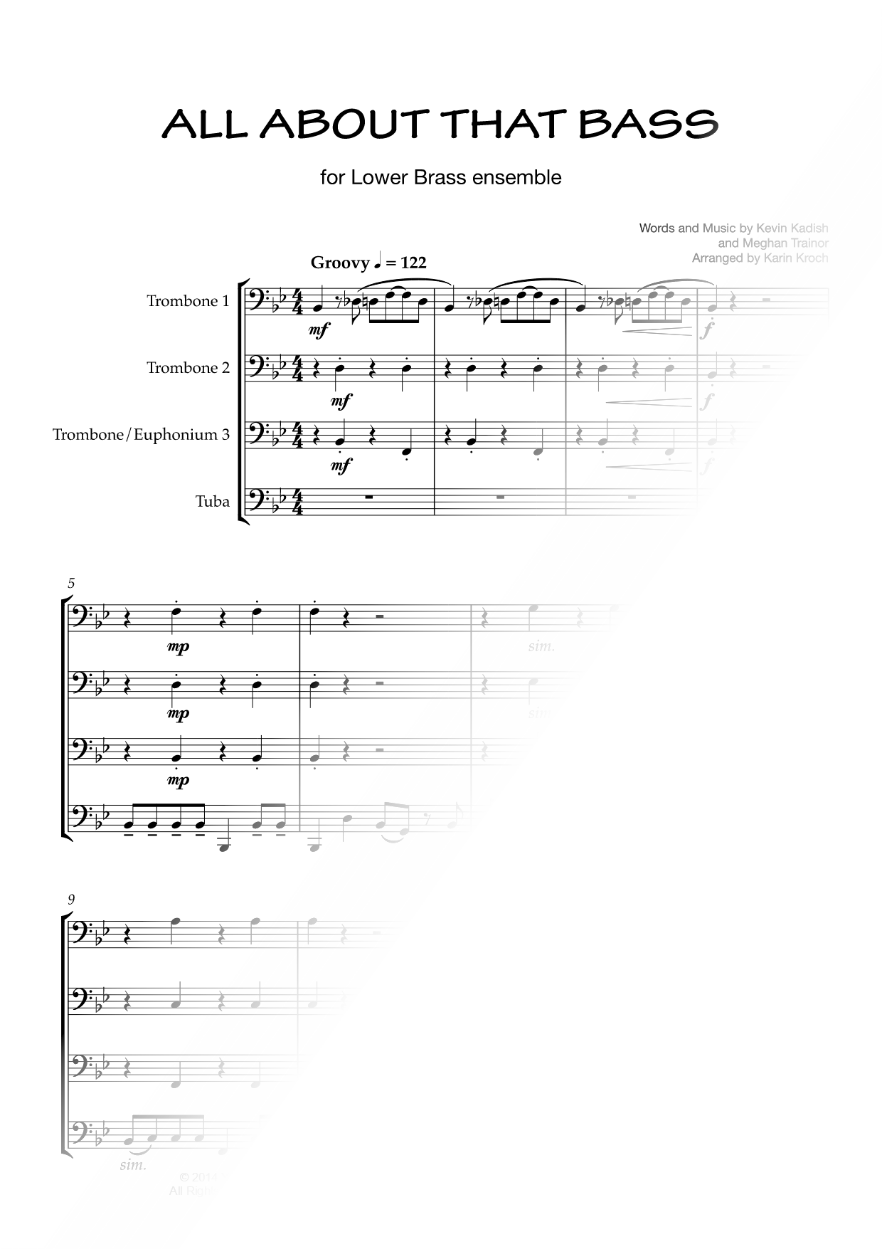 All About That Bass - Low Brass Quartet