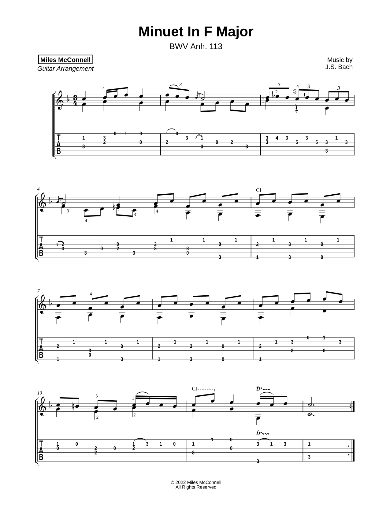 Minuet in F Major
