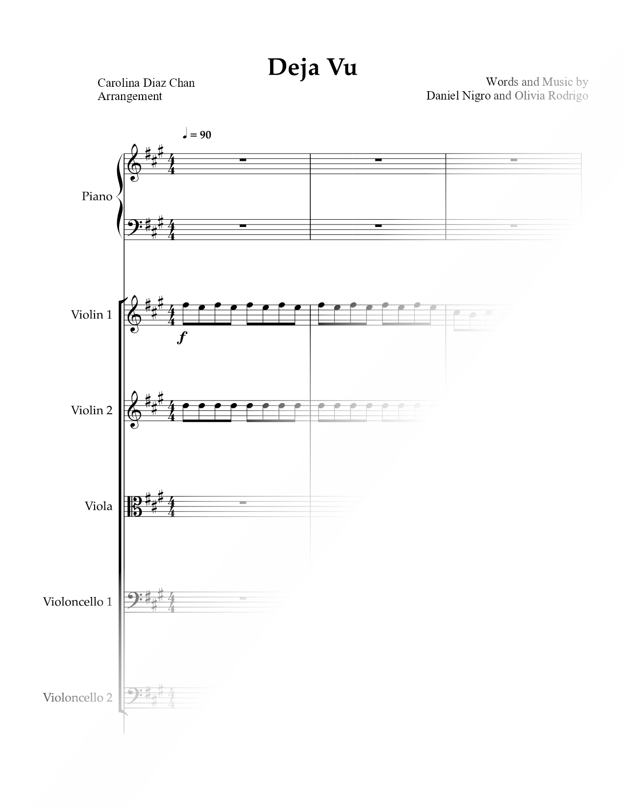 deja vu - String Quintet & Piano