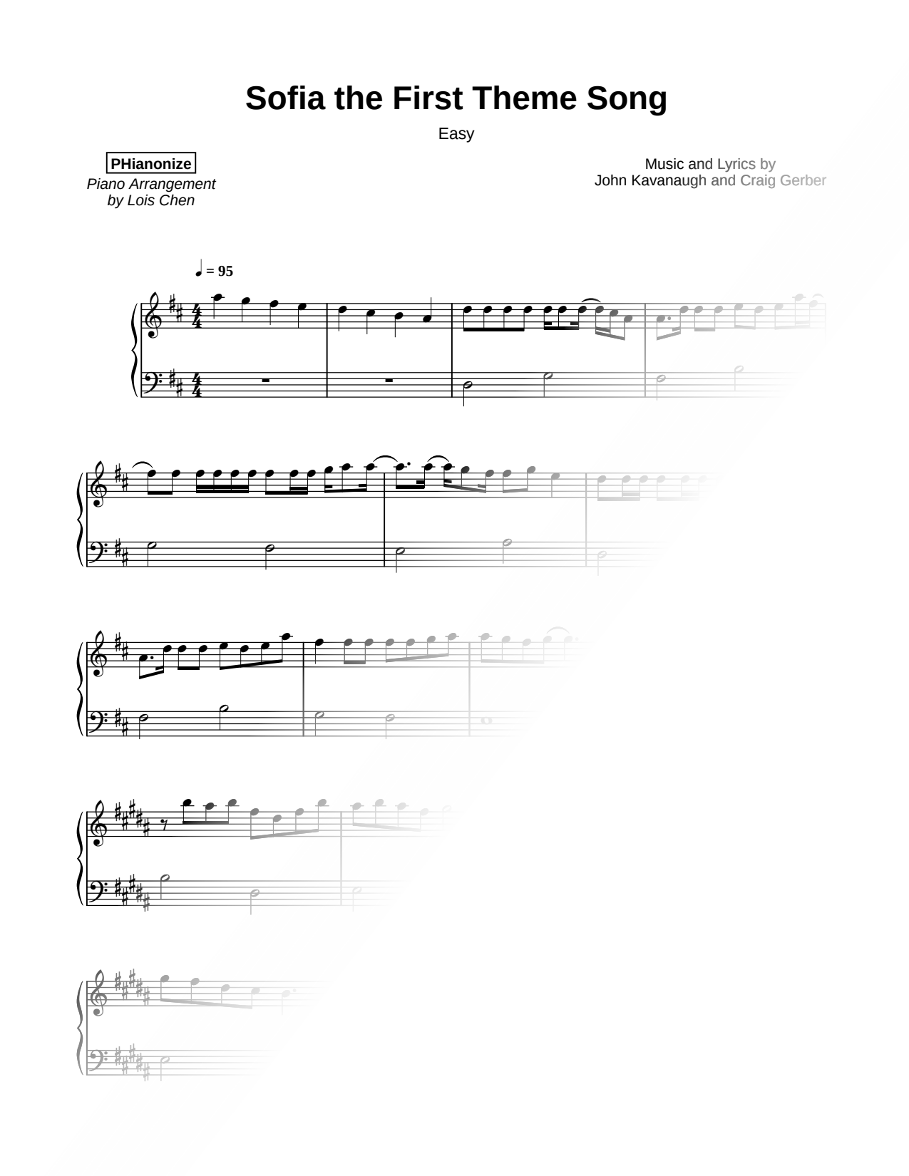 Sofia the First Main Title Theme [easy]