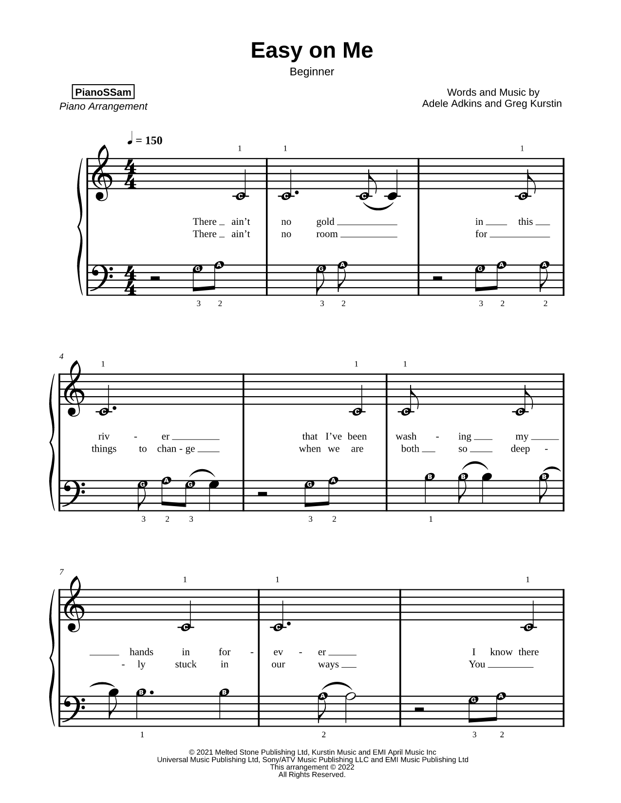Easy on Me [beginner]