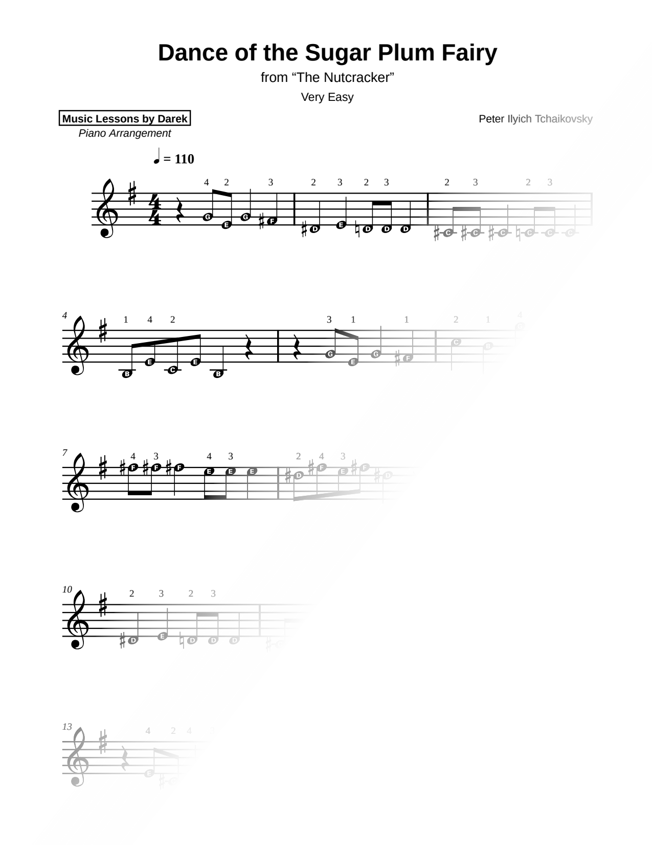 Dance of the Sugar Plum Fairy [very easy]