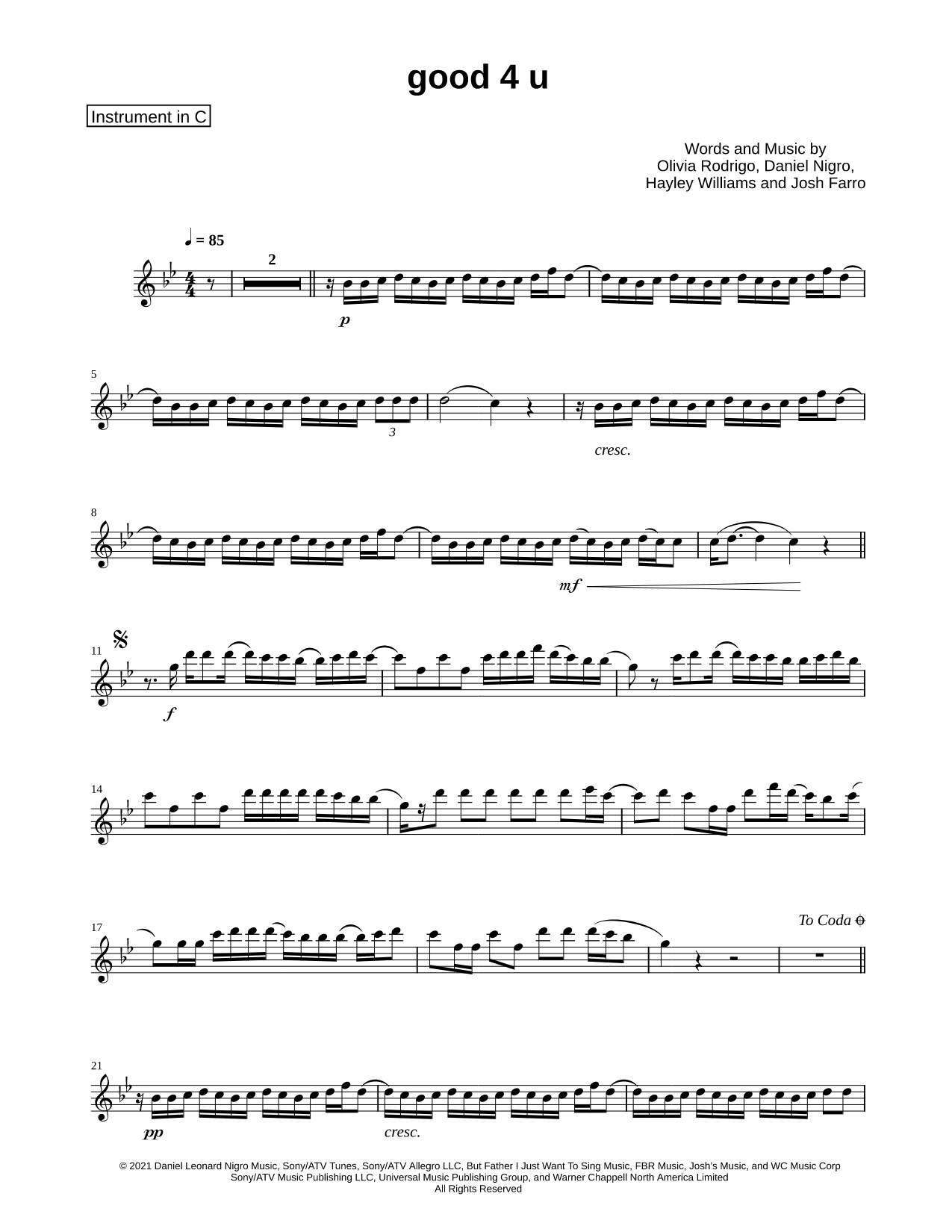 good 4 u - C Instrument