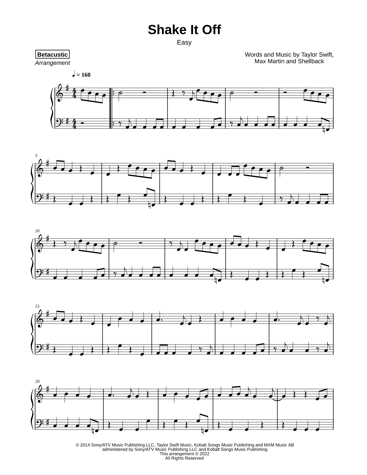 Shake It Off [easy]
