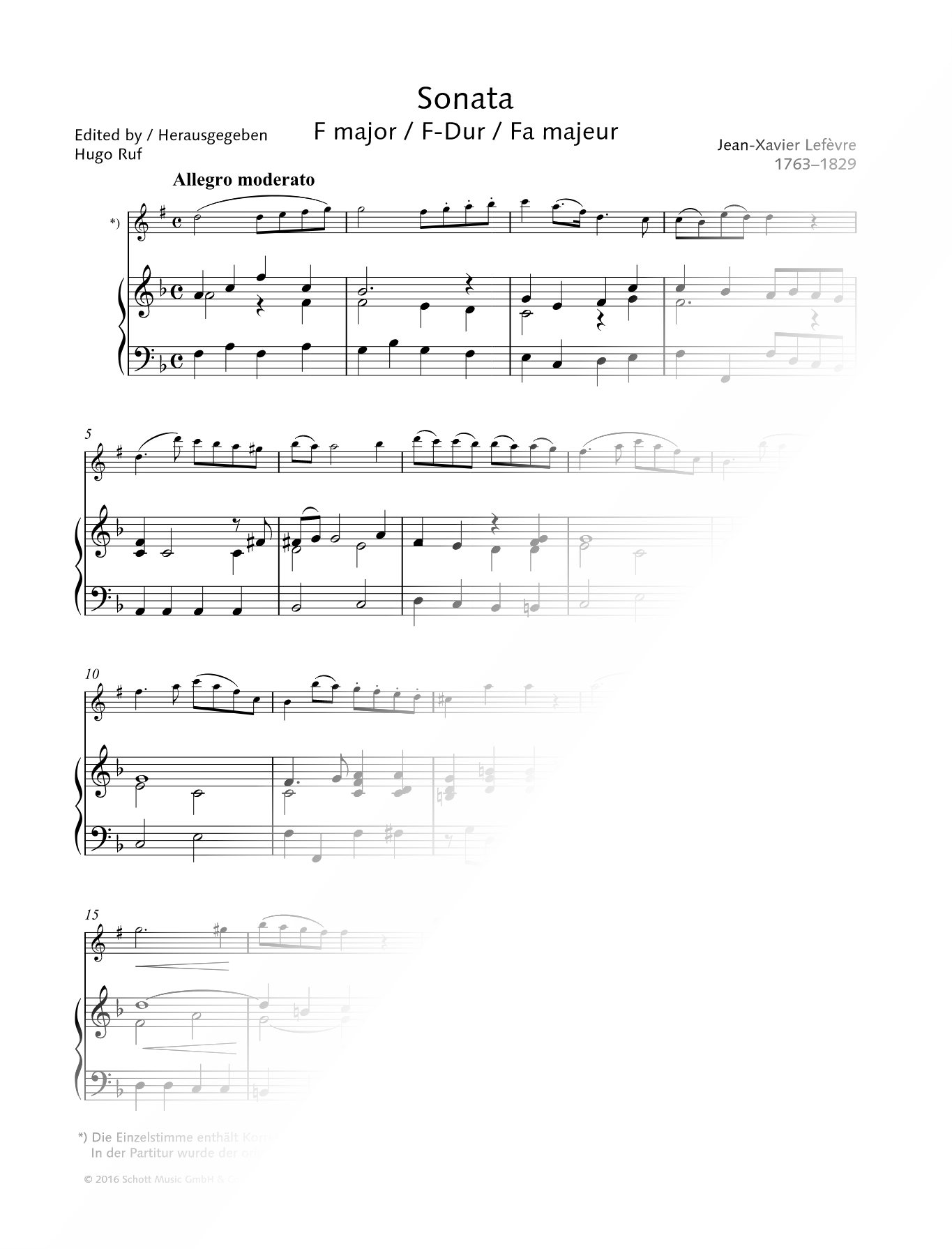 Sonata No. 3 in F Major - Clarinet & Piano
