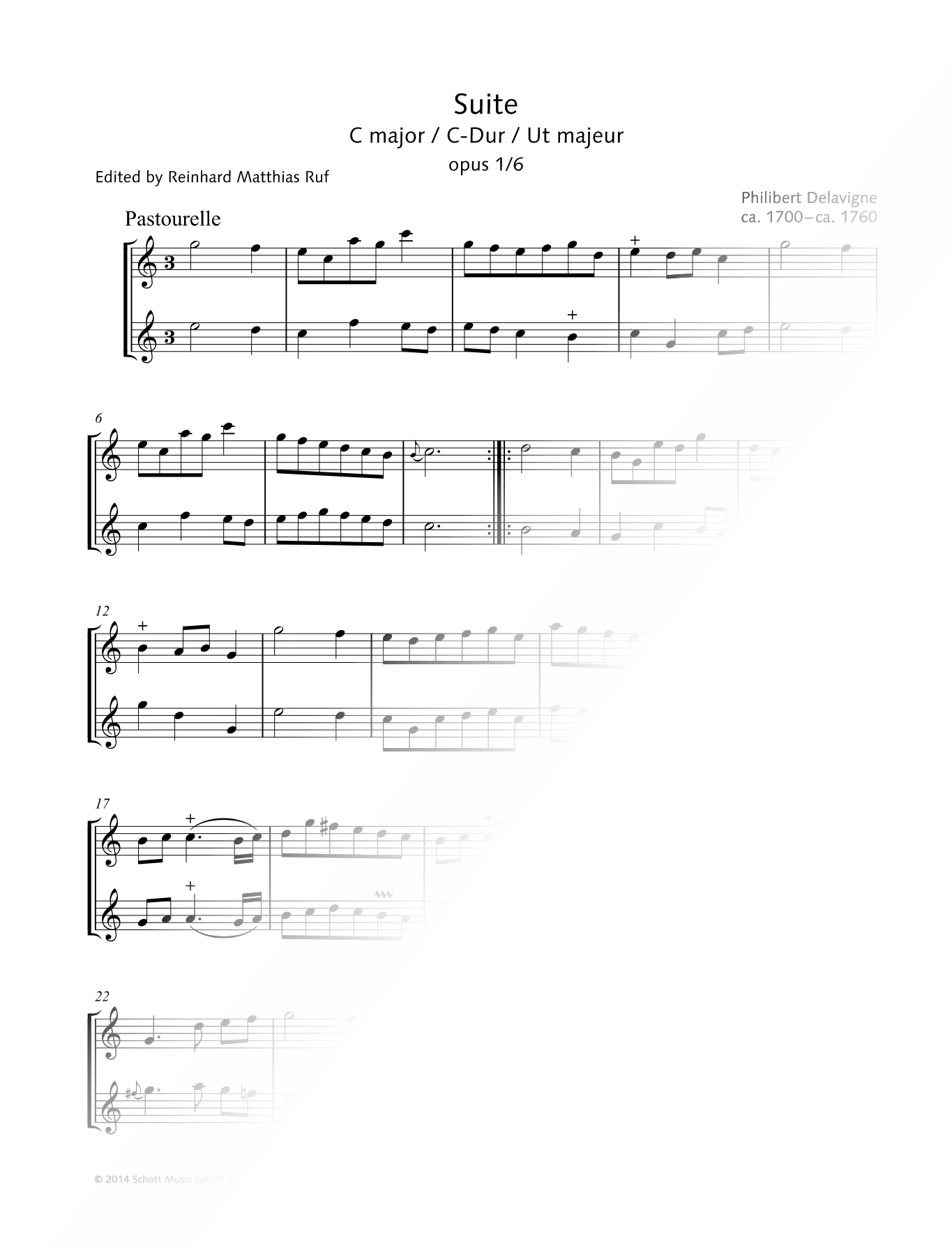 Suite in C Major - Treble Recorder Duet