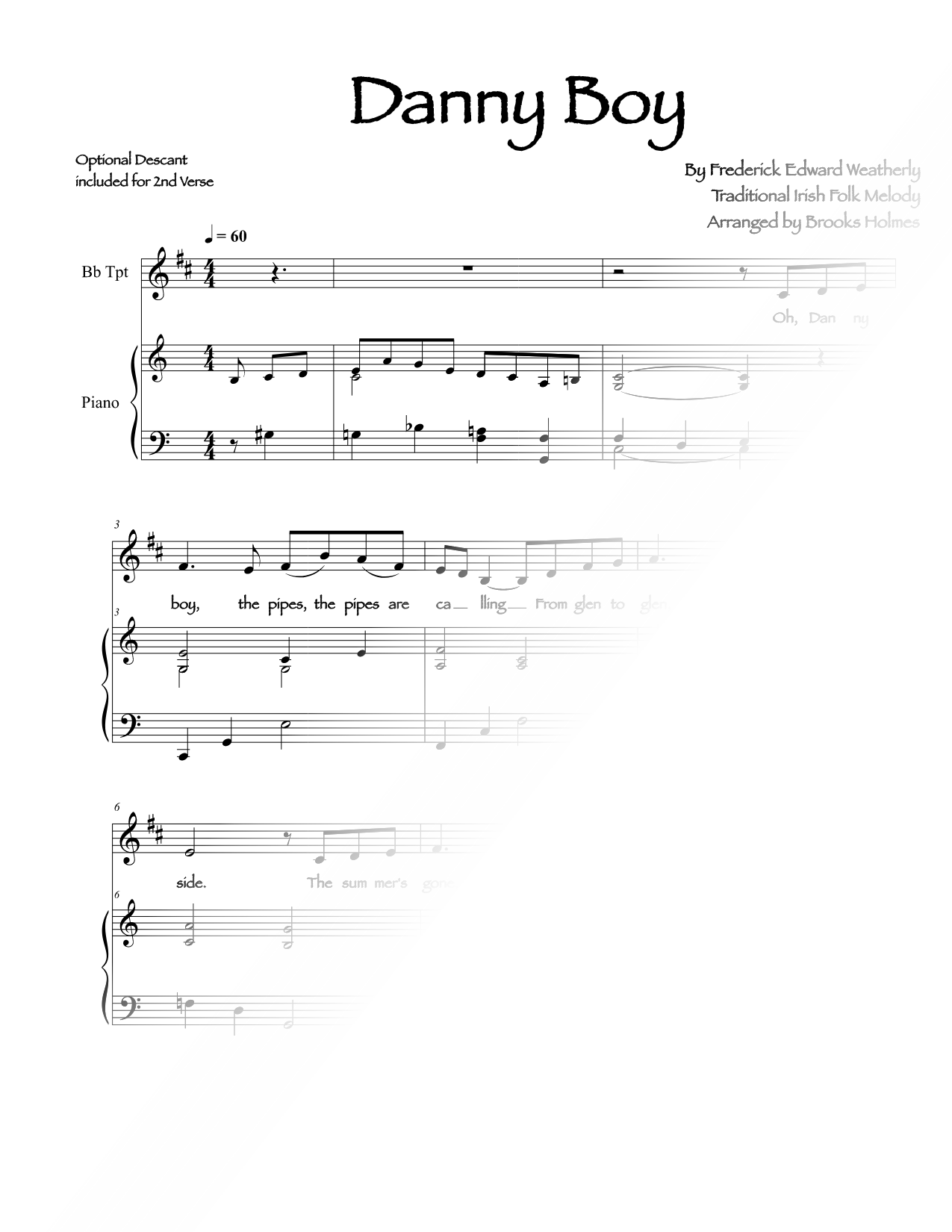 Danny Boy - Trumpet & Piano