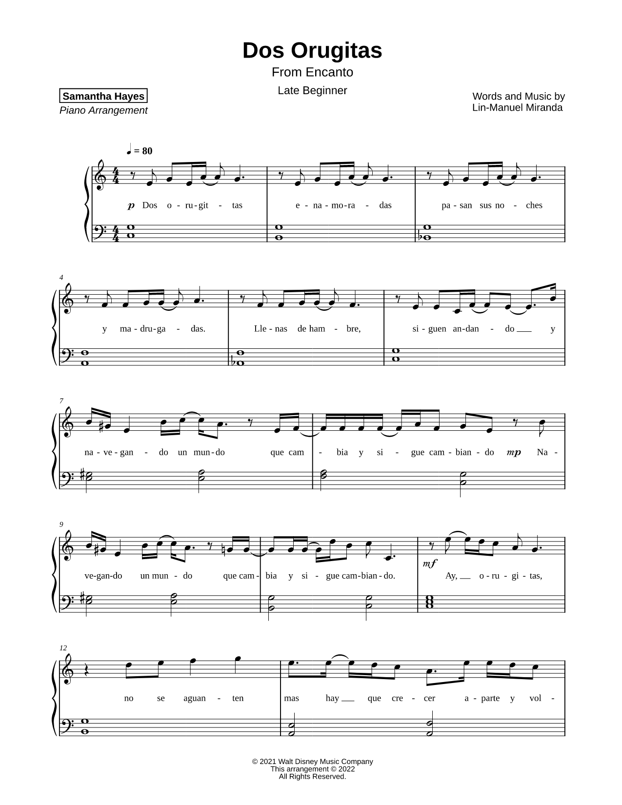 Dos Oruguitas [late beginner]