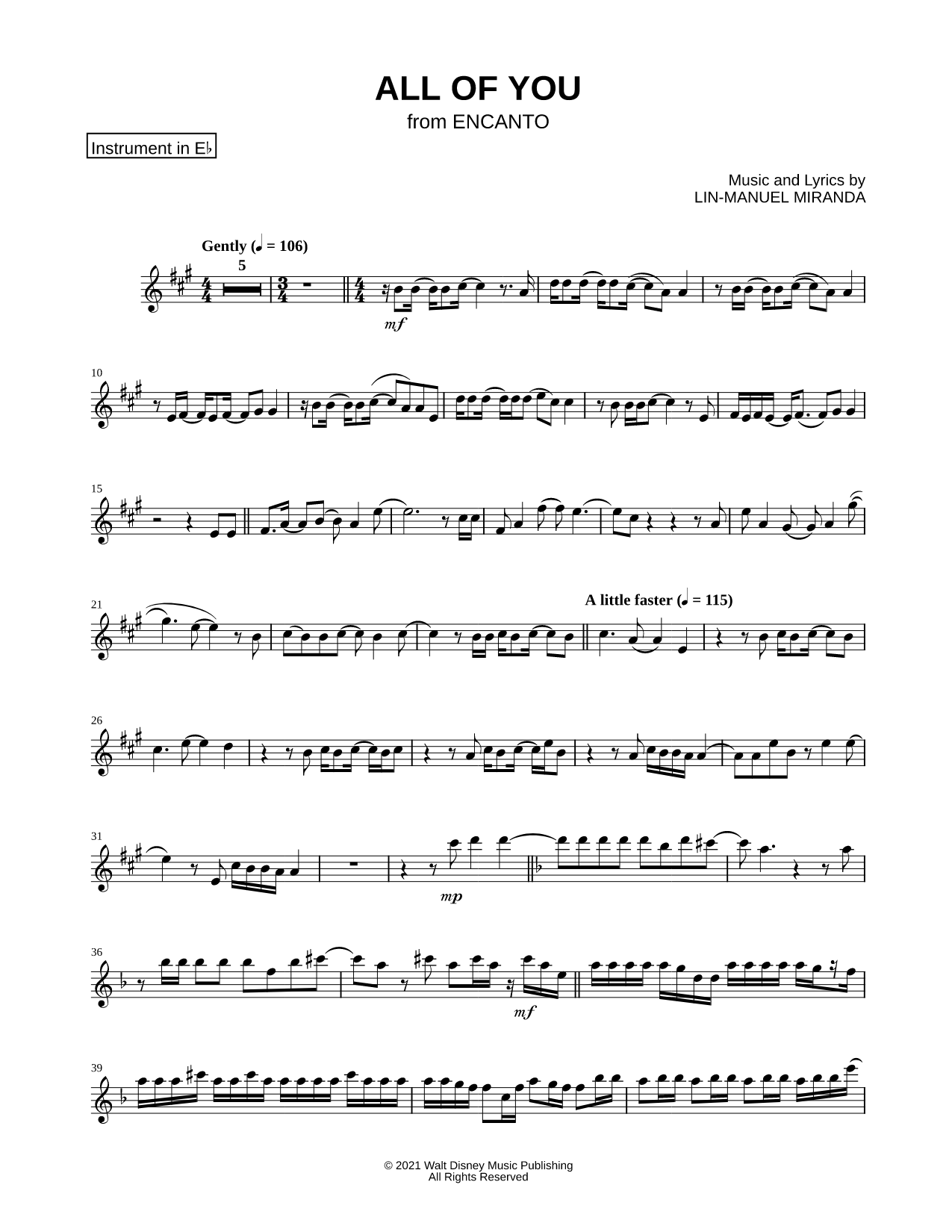 All of You - Eb Instrument