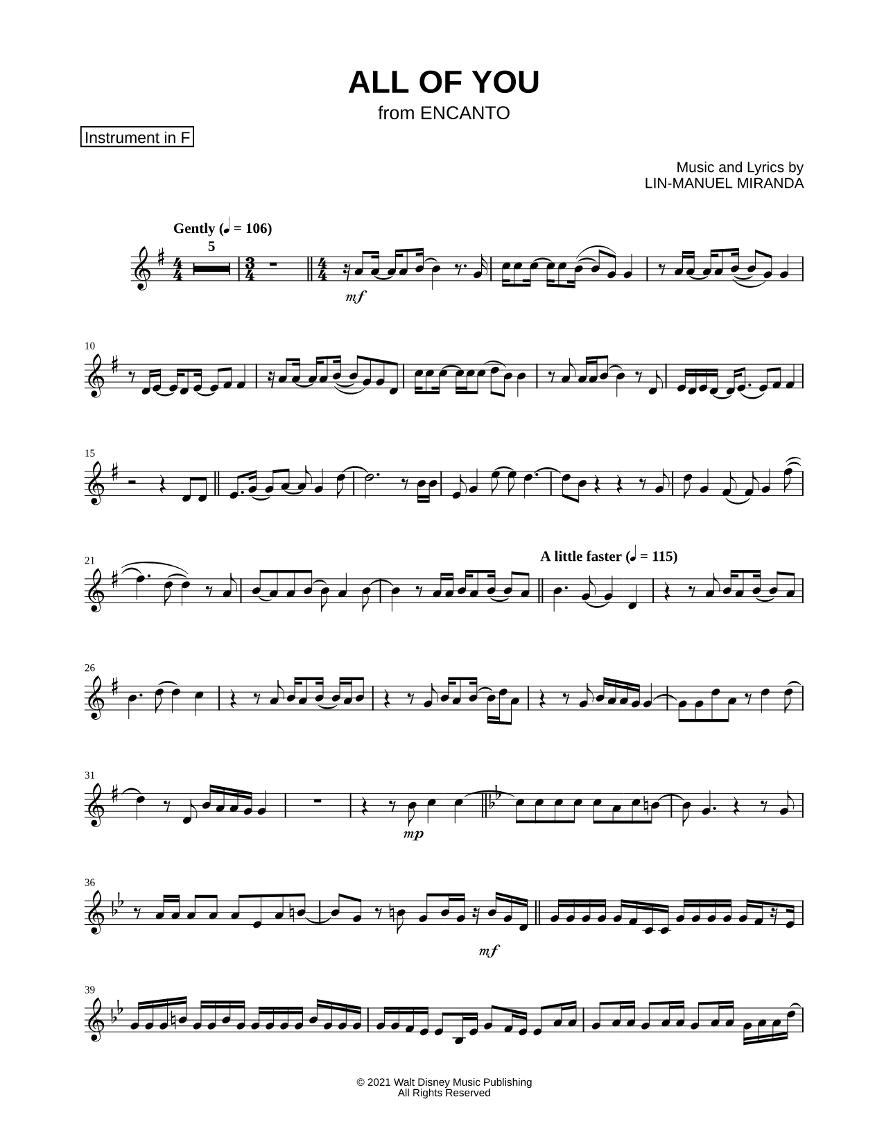 All of You - F Instrument