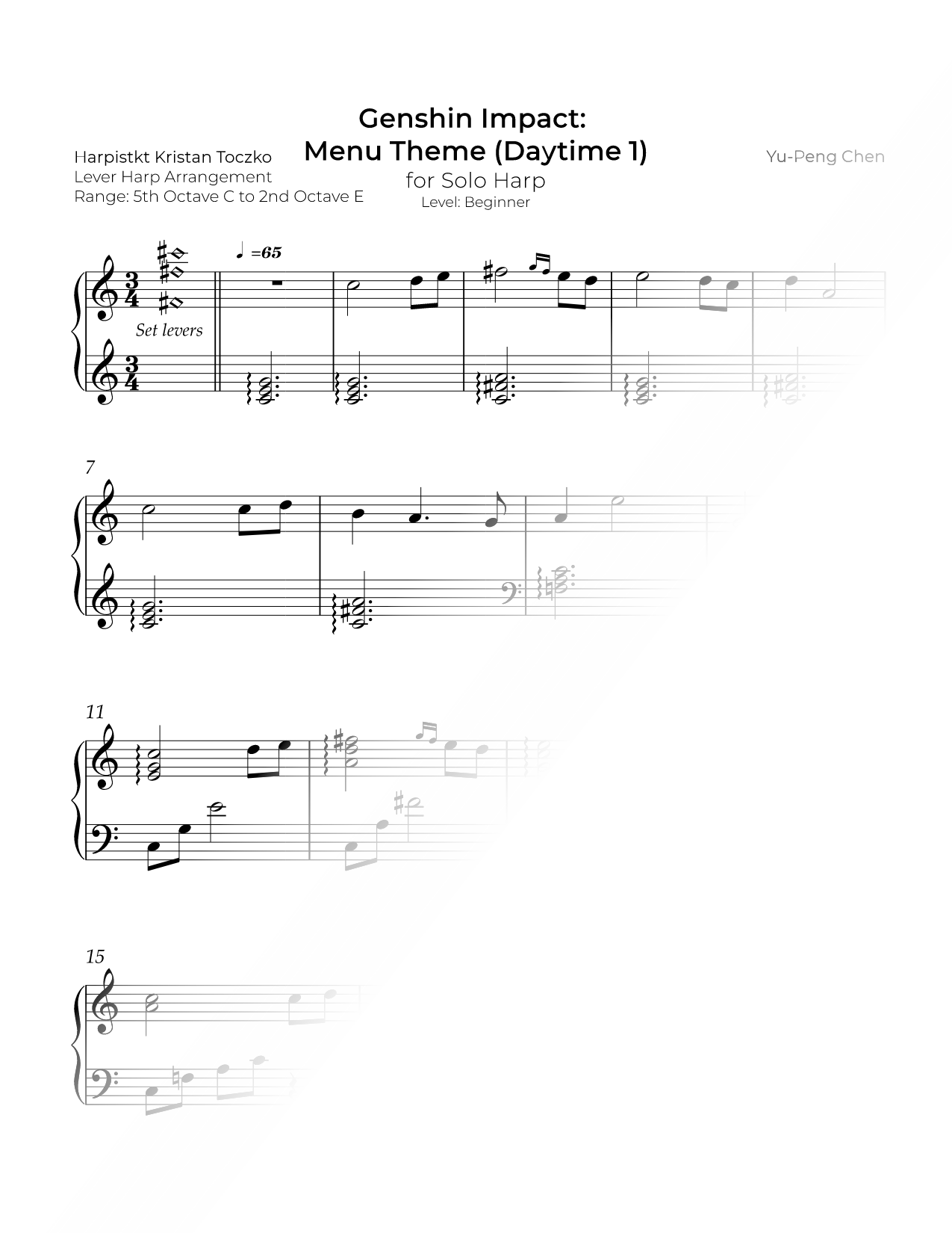 Genshin Impact: Menu Theme (Daytime 1) [beginner]