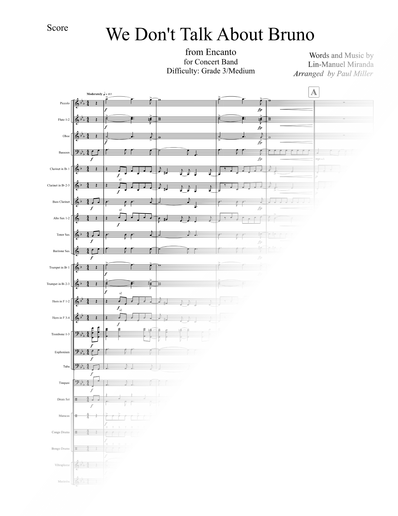 We Don't Talk About Bruno (Grade 3 / Medium)