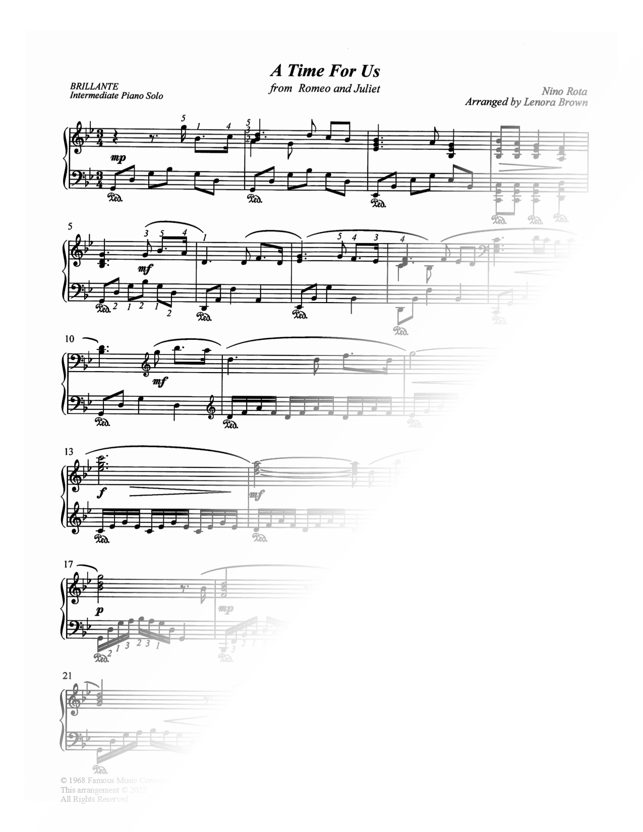 A Time for Us (Love Theme) [intermediate]