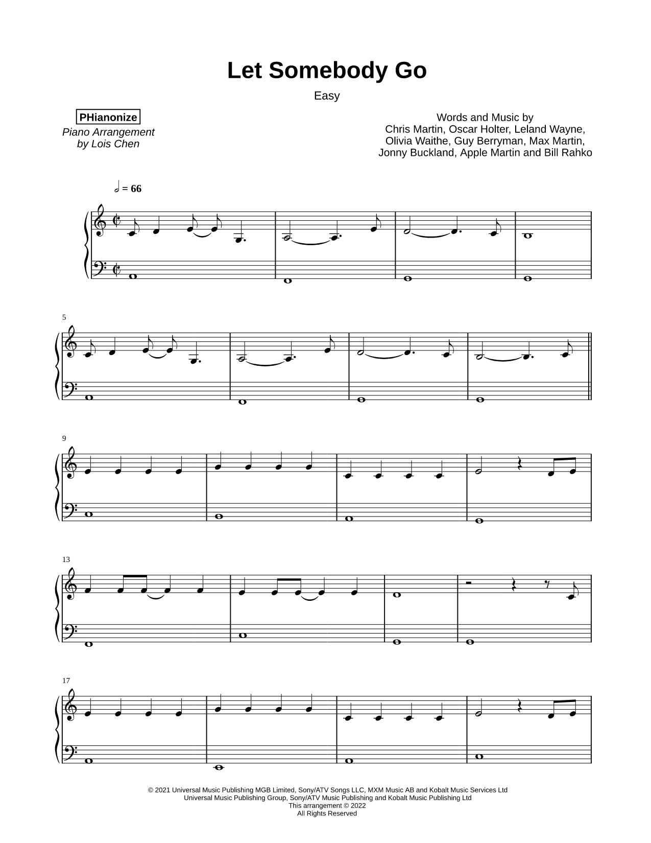 Let Somebody Go [easy]