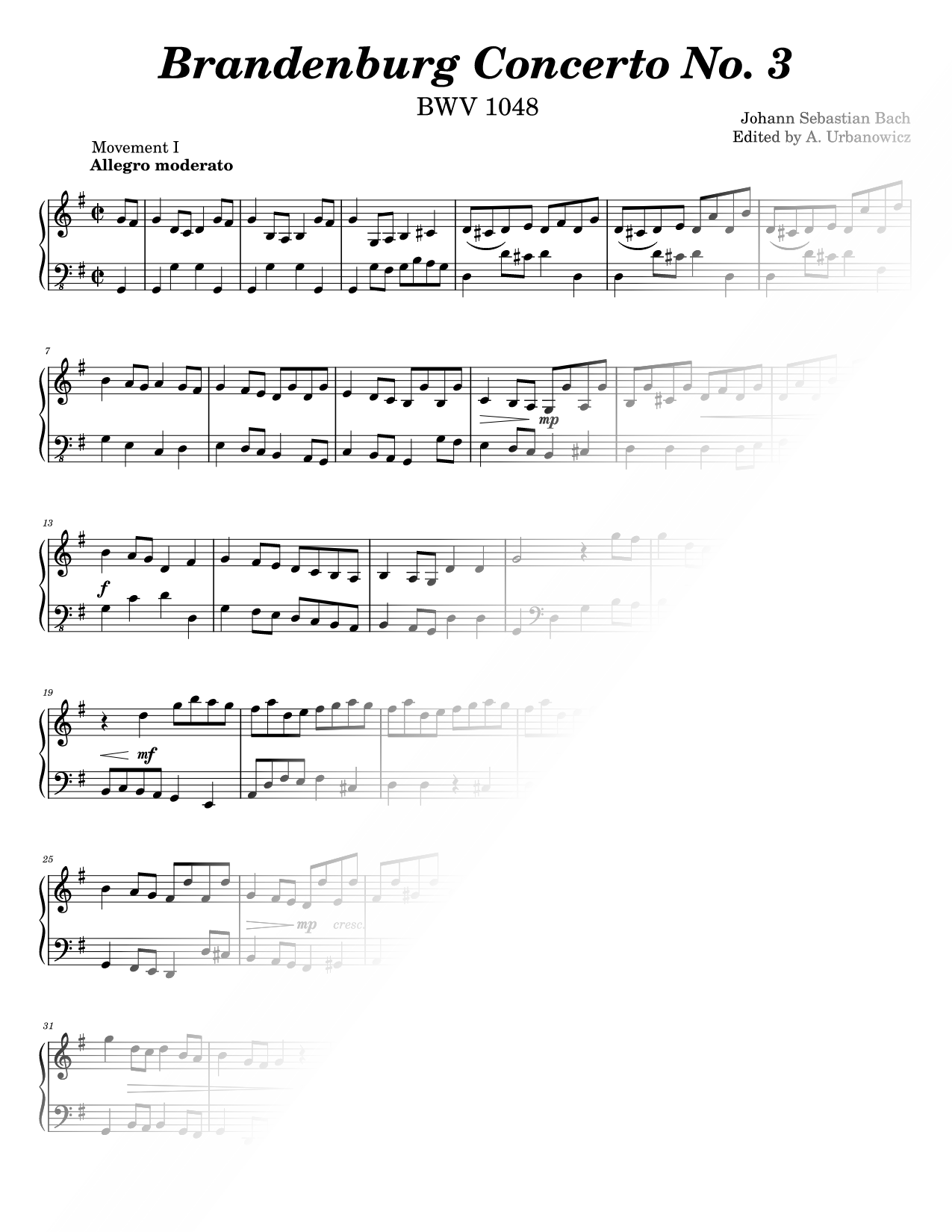 Brandenburg Concerto No. 3 [advanced]