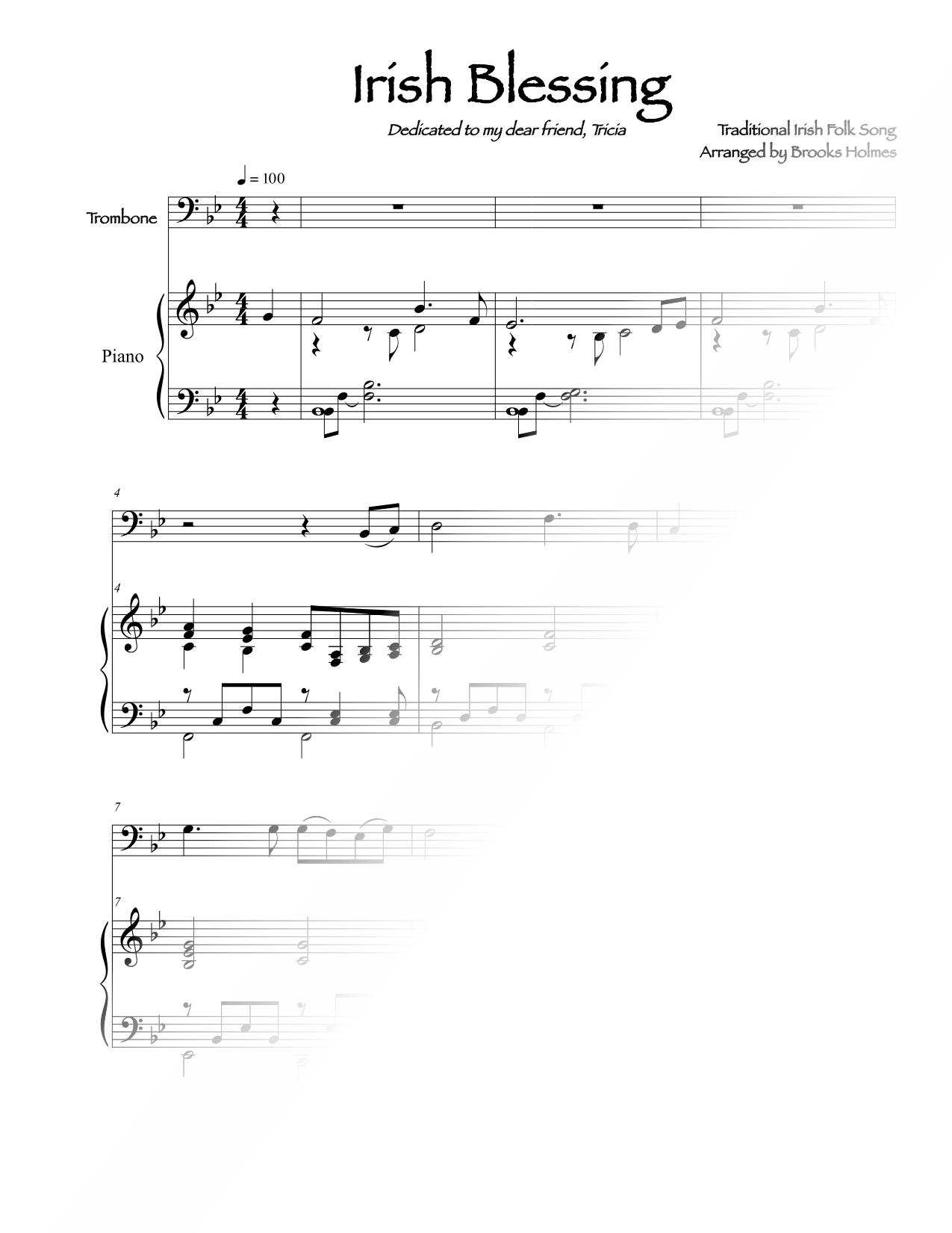Irish Blessing - Trombone & Piano