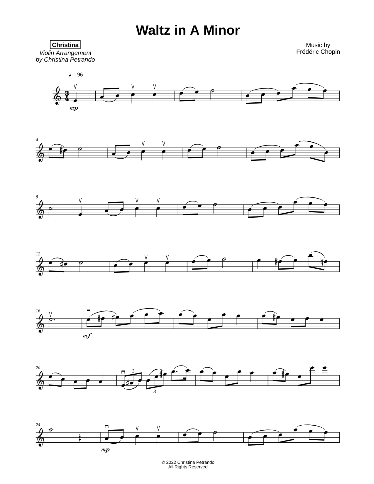 Waltz in A Minor, B. 150
