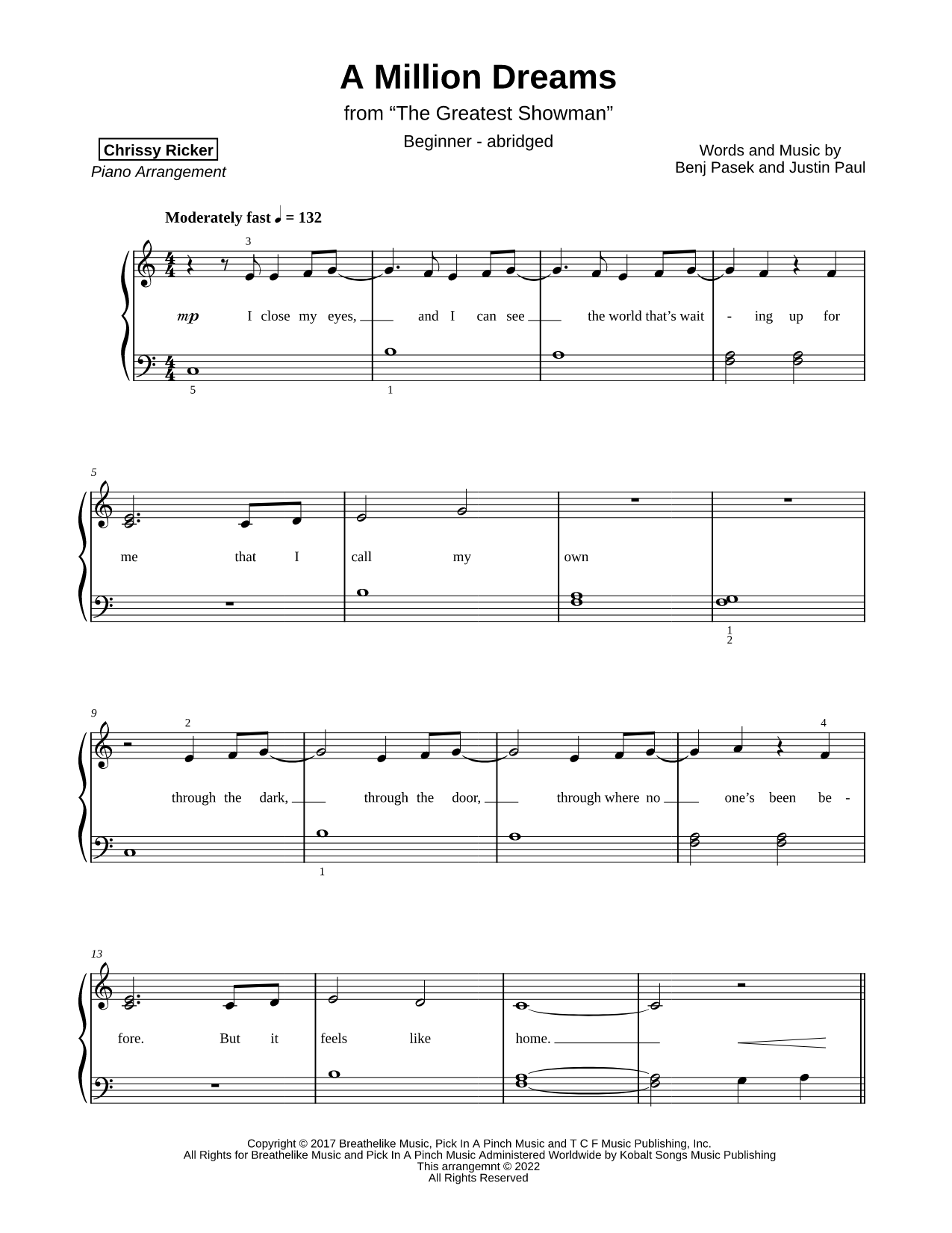 A Million Dreams [beginner - abridged]