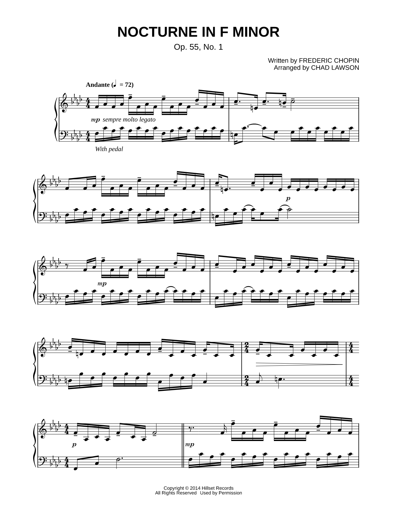 Nocturne in F Minor, Op. 55, No. 1