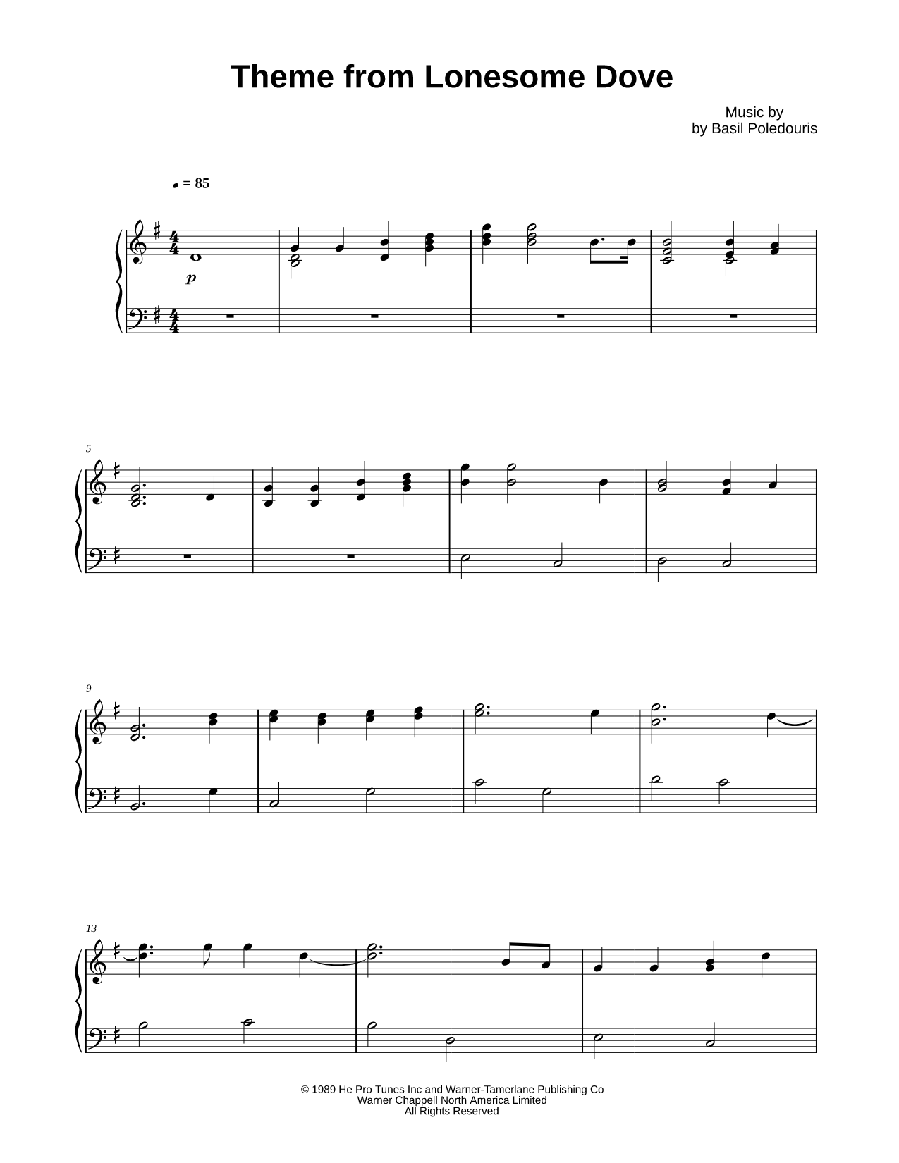 Theme from Lonesome Dove