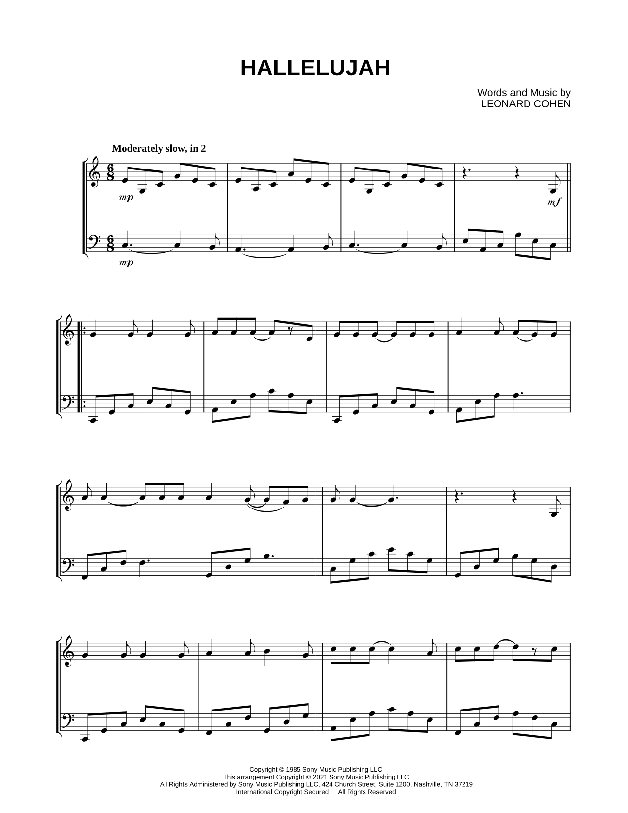 Hallelujah - Violin & Cello