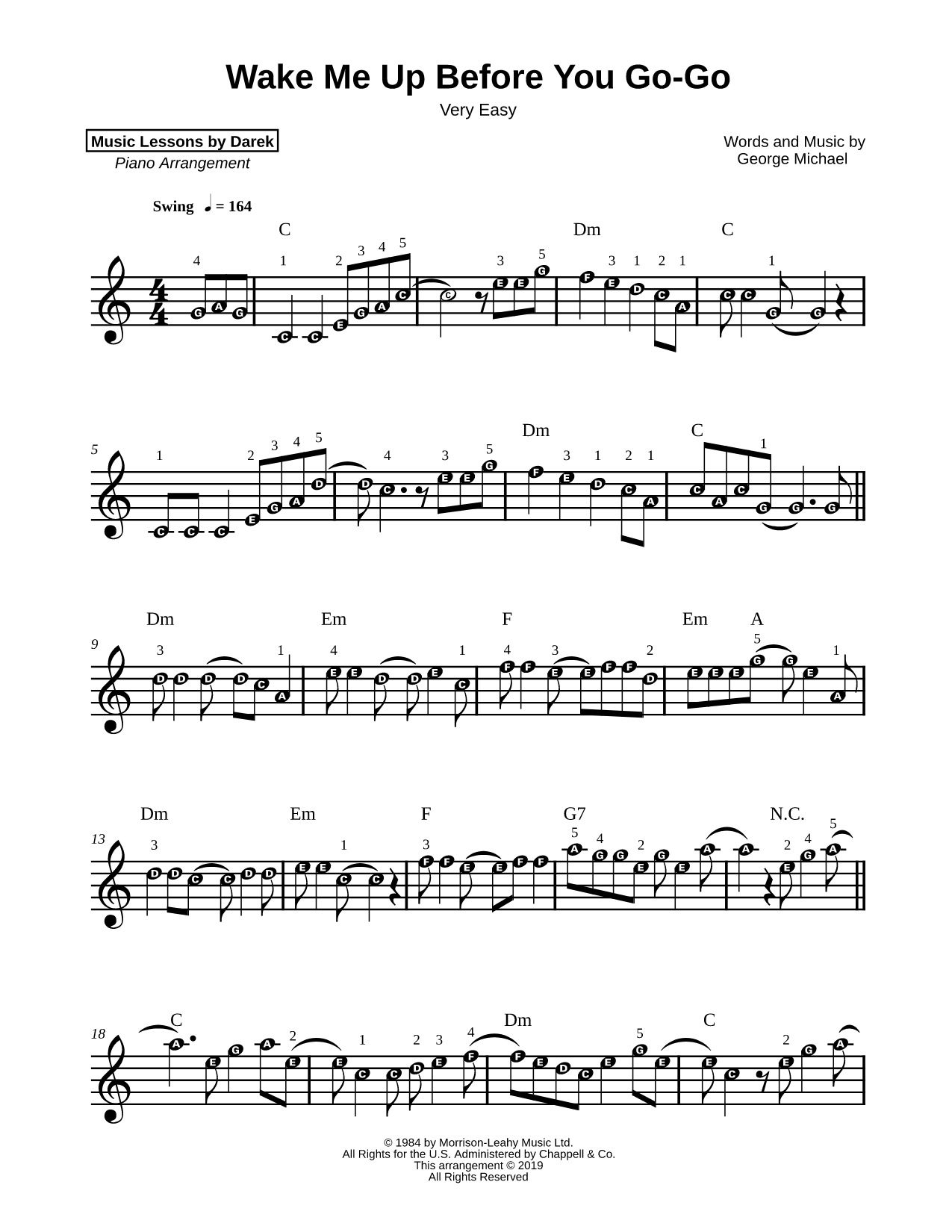 Wake Me Up Before You Go-Go [very easy]