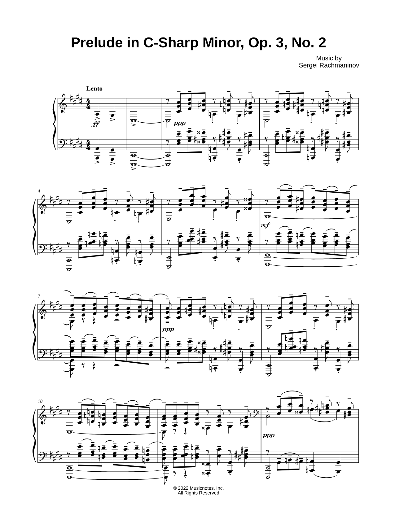 Prelude in C# Minor, Op.3, No.2