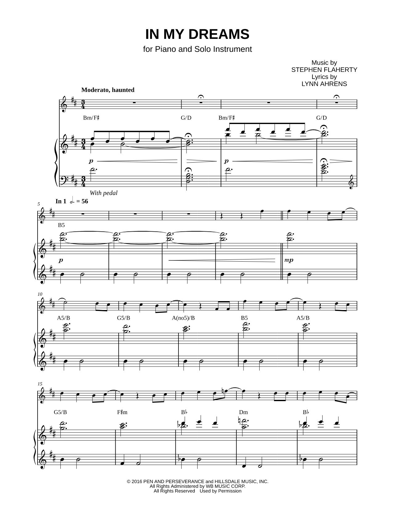 In My Dreams - Piano Accompaniment