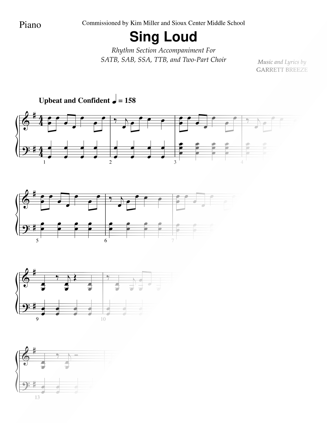 Sing Loud [Rhythm Section Accompaniment]