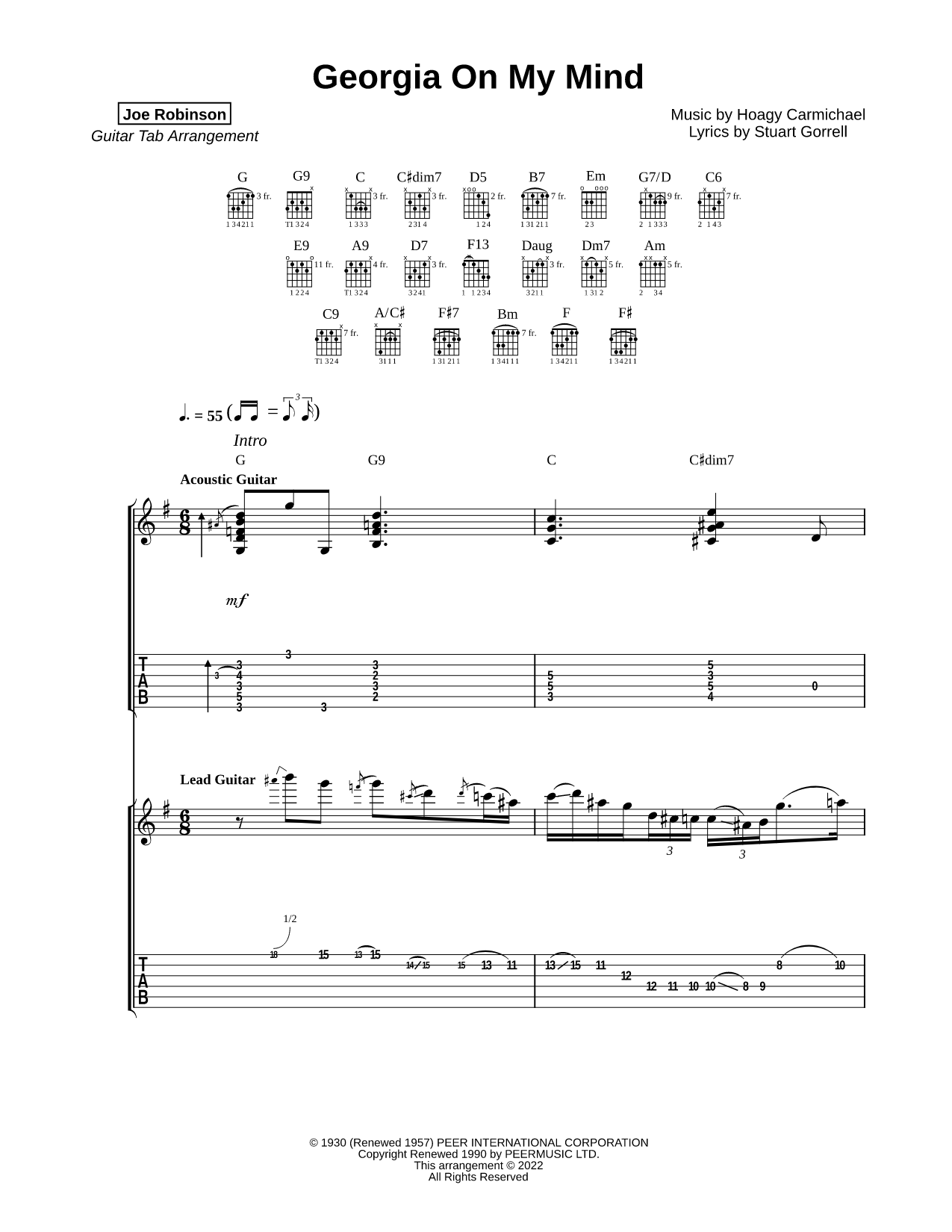 Georgia on My Mind - Guitar Duet