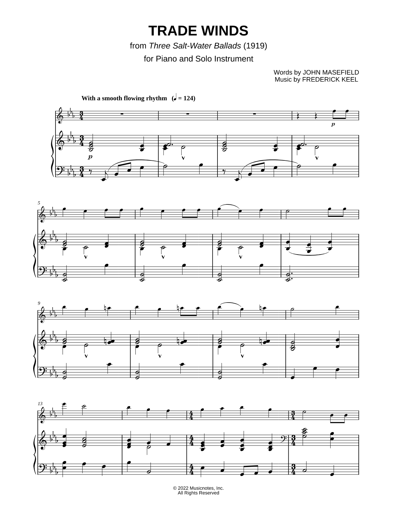 Trade Winds - Piano Accompaniment