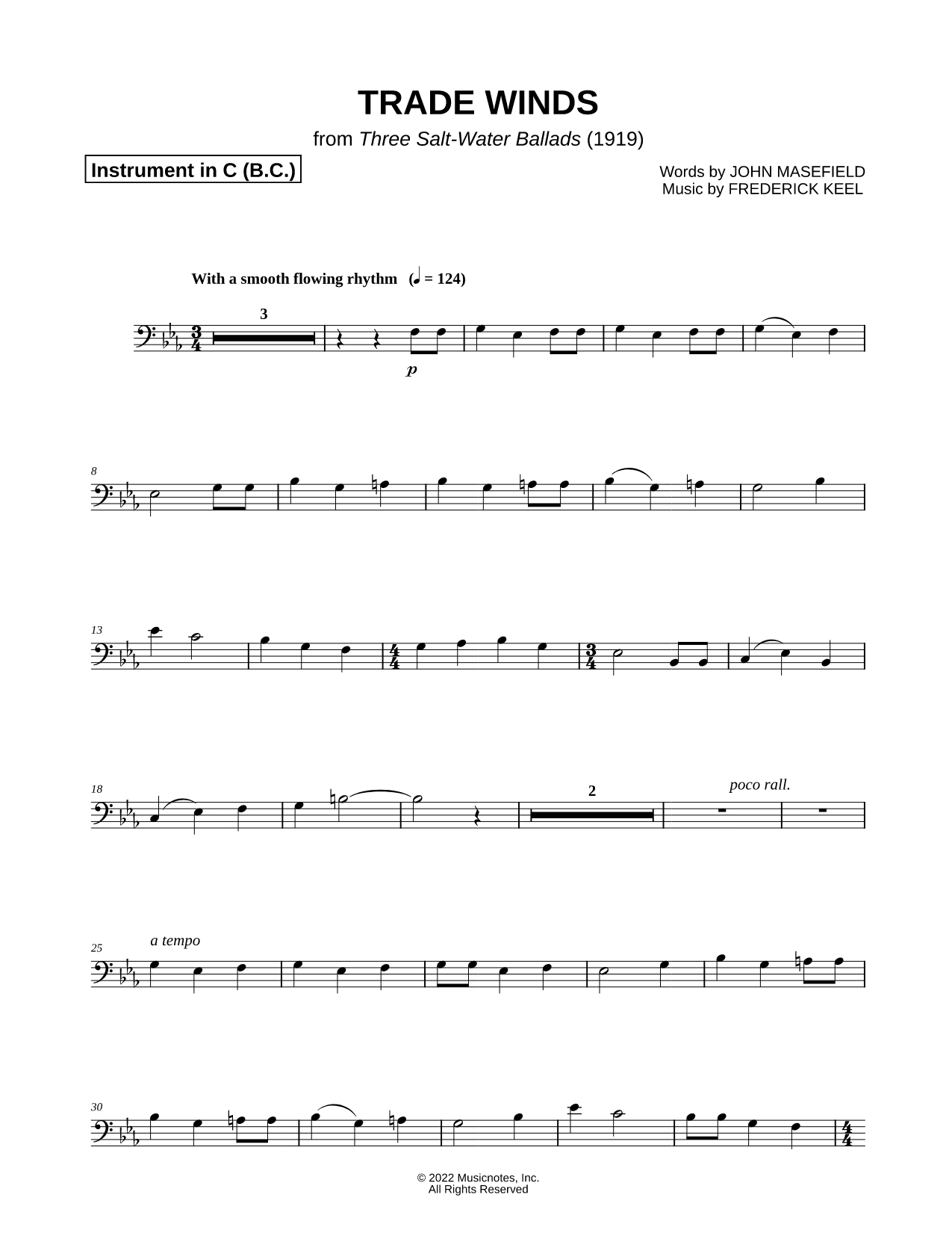Trade Winds - Bass Clef Instrument