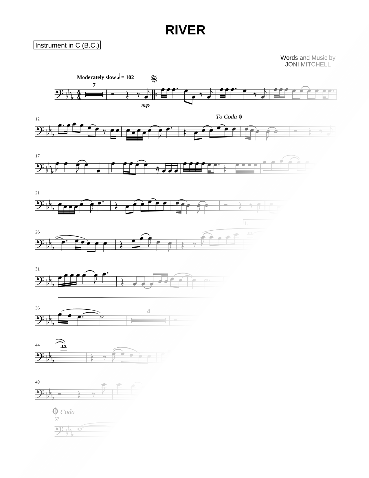River - Bass Clef Instrument