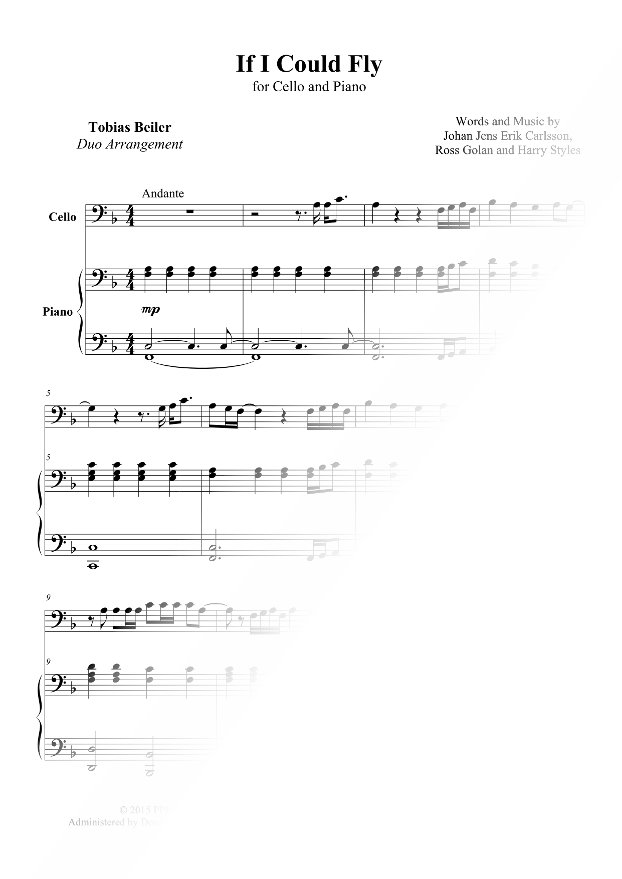 If I Could Fly - Cello & Piano