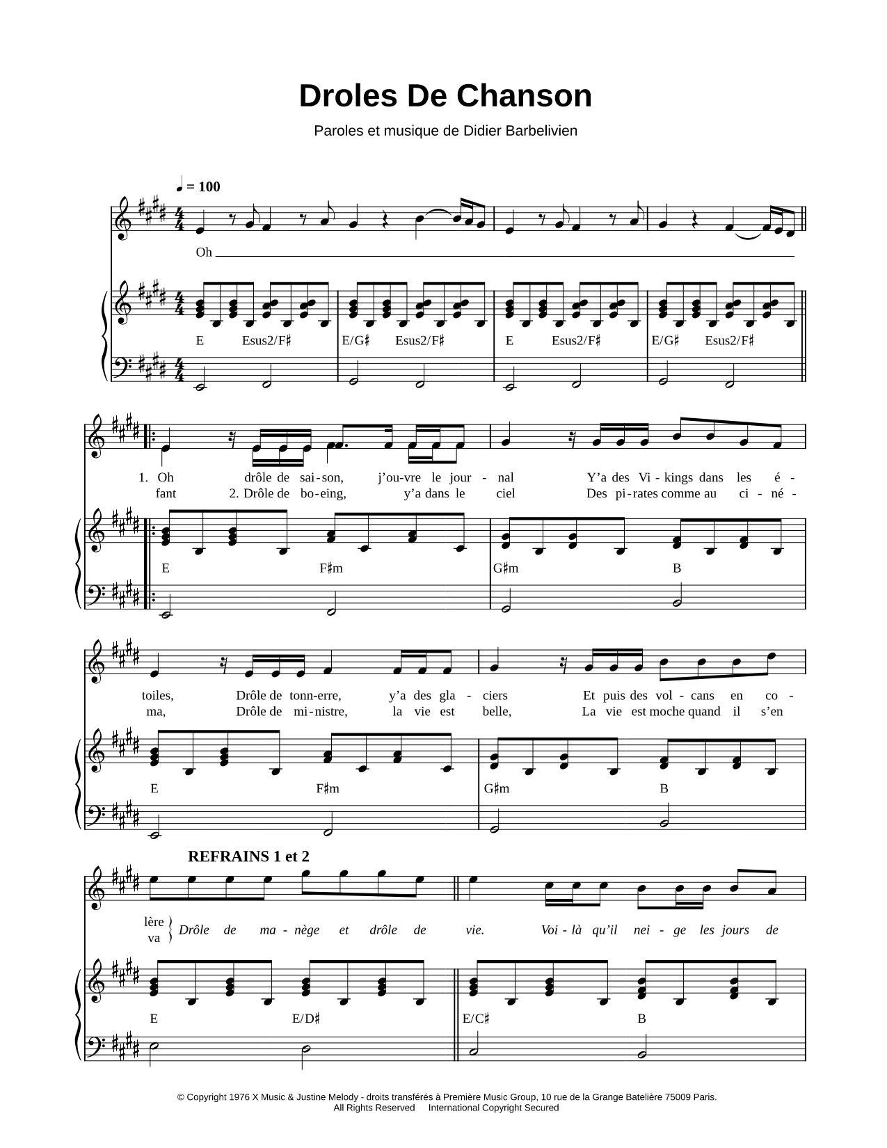 Drôle de chanson