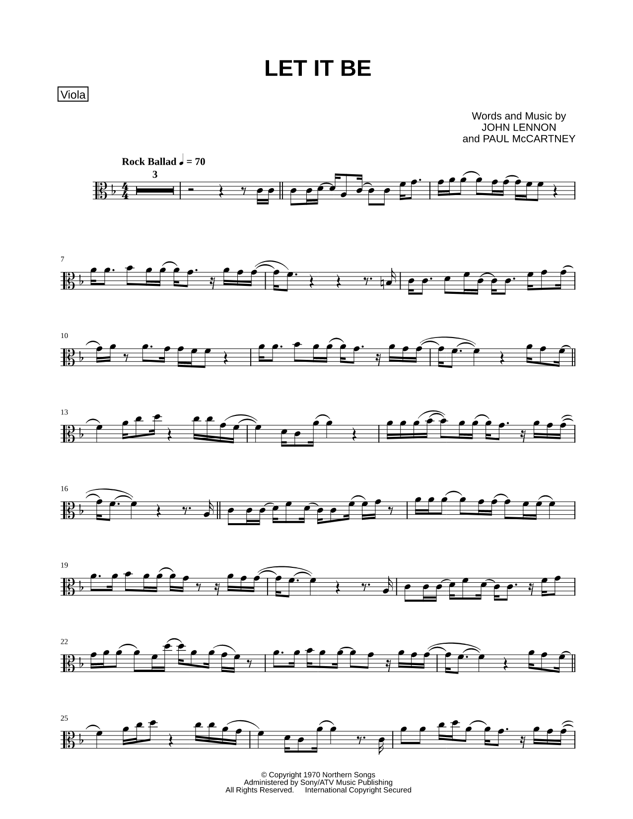 Let It Be - Viola