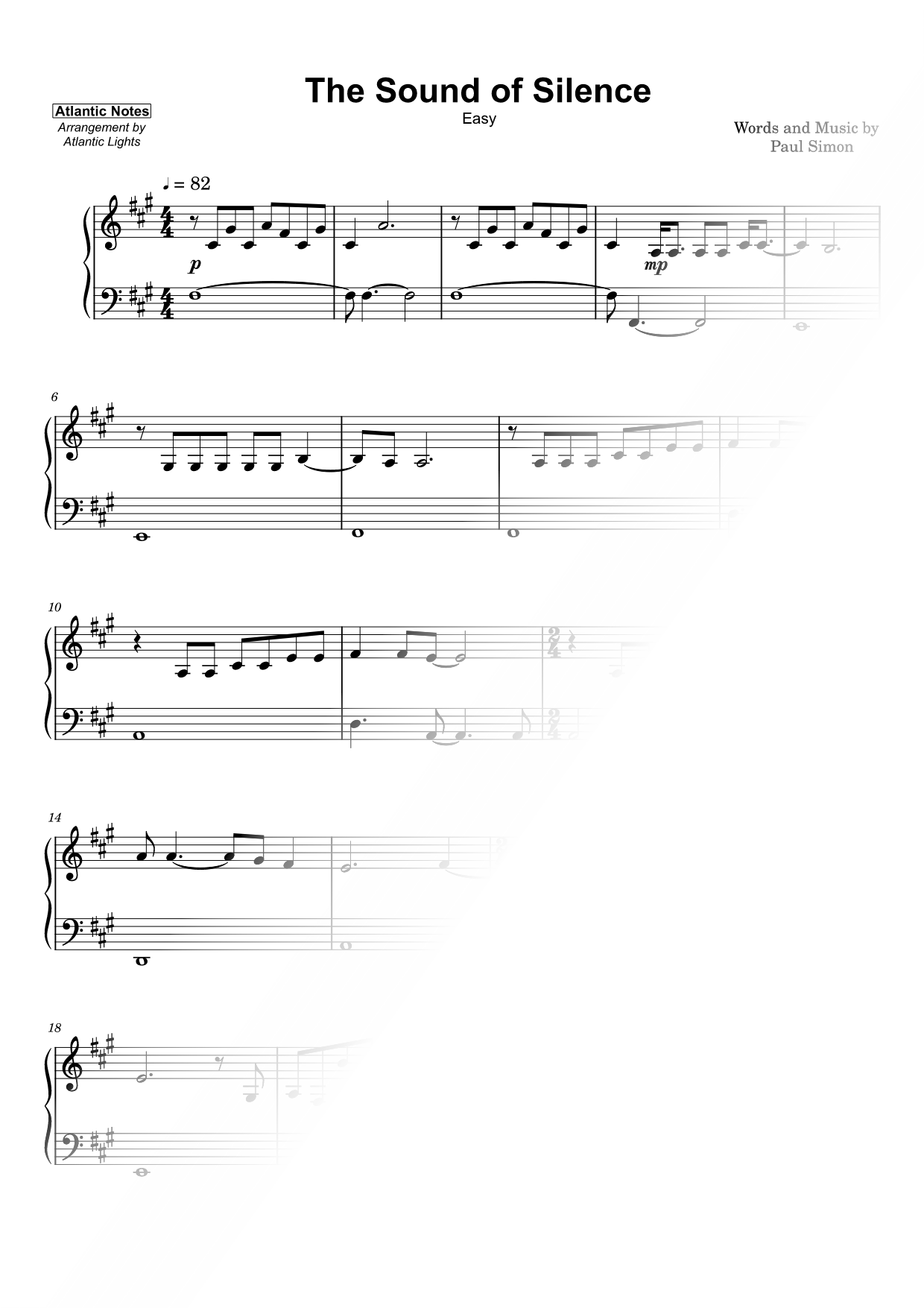 The Sound of Silence [easy]