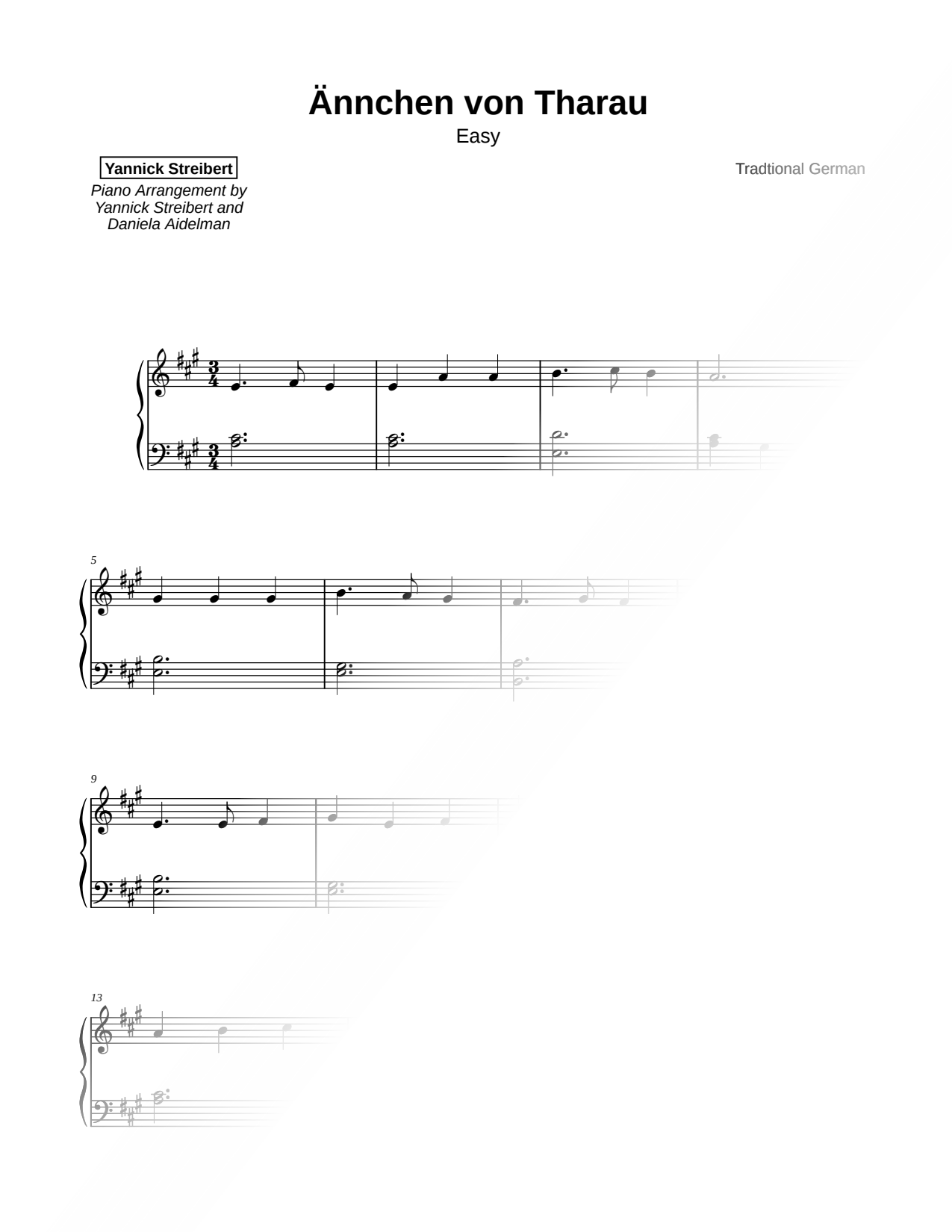Ännchen Von Tharau [easy]