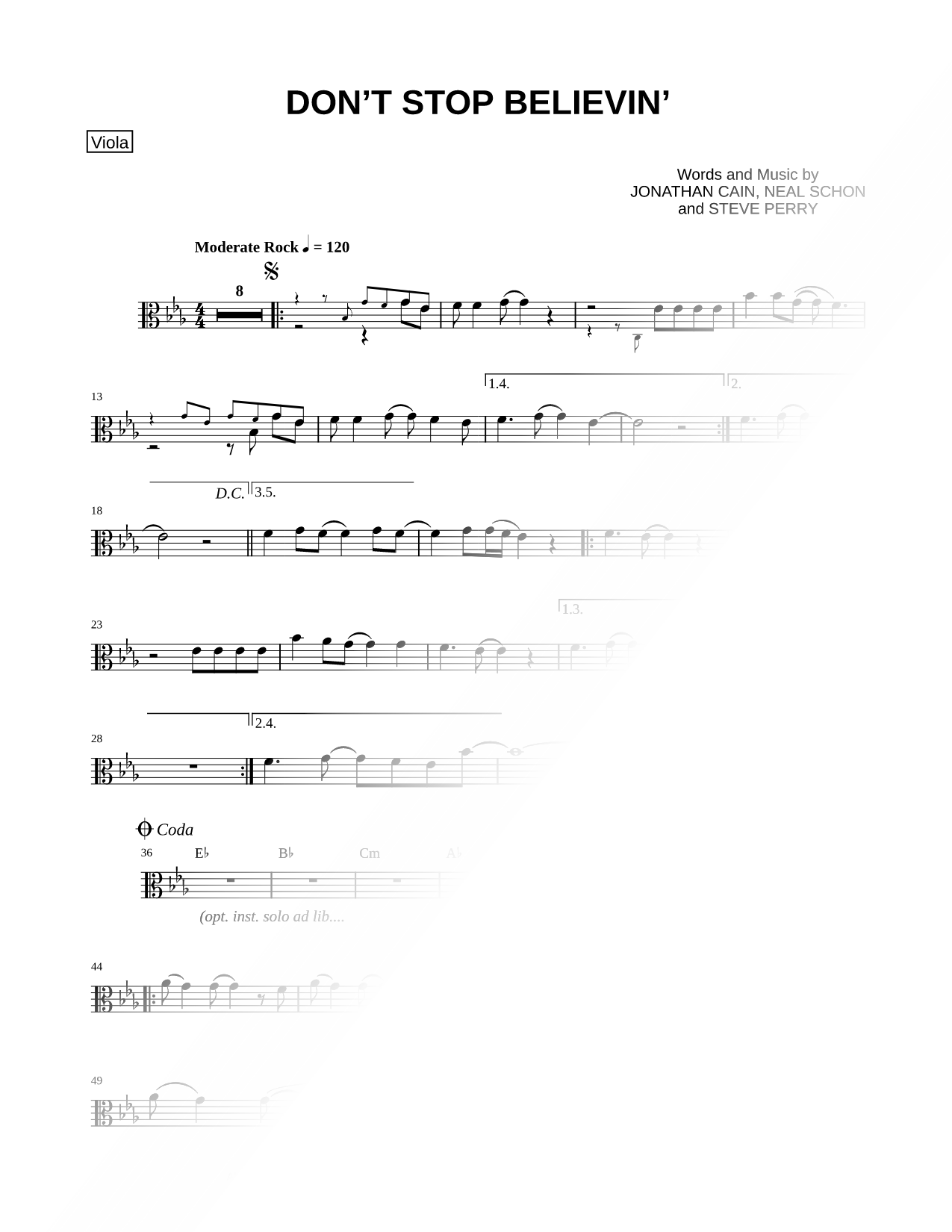 Don't Stop Believin' - Viola