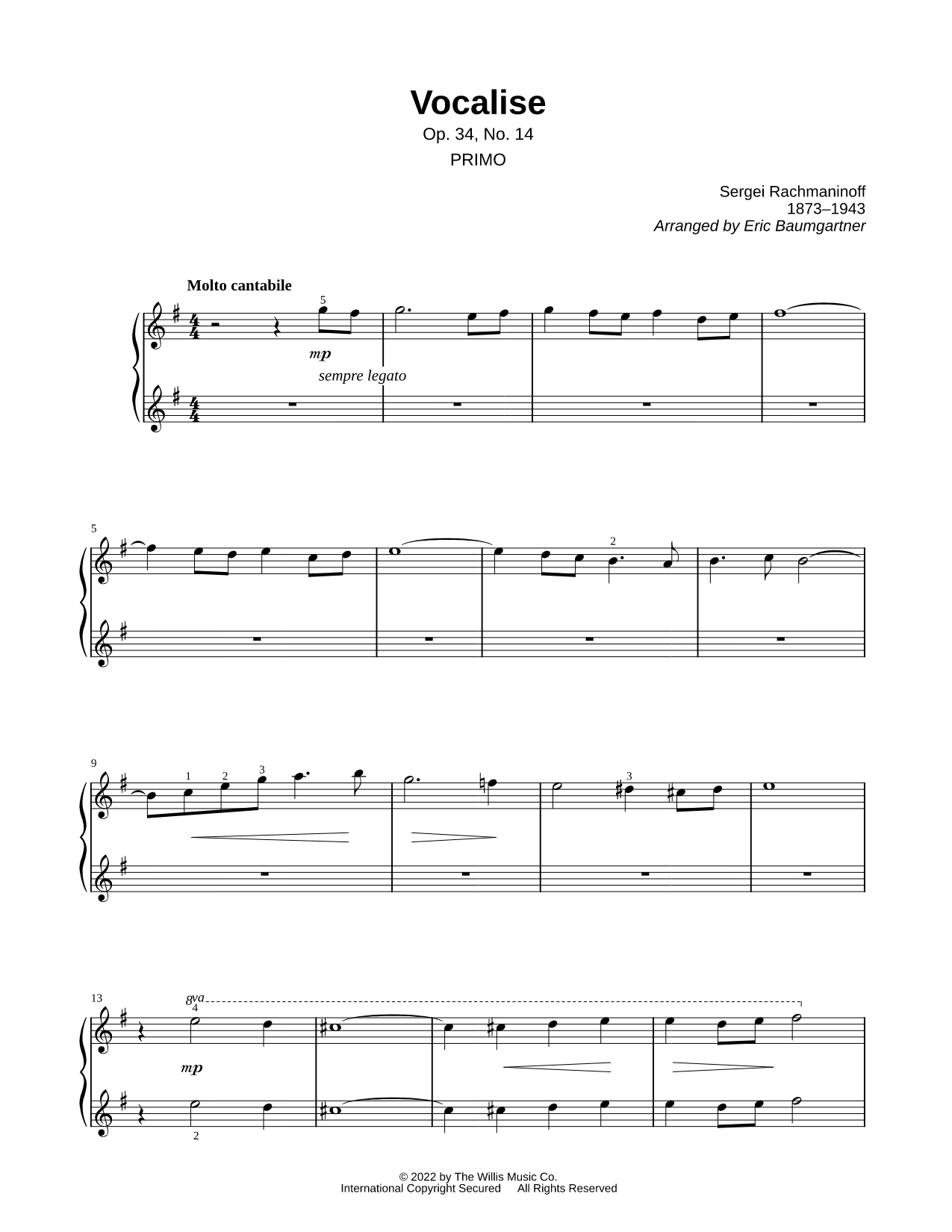 Vocalise, Op. 34, No. 14