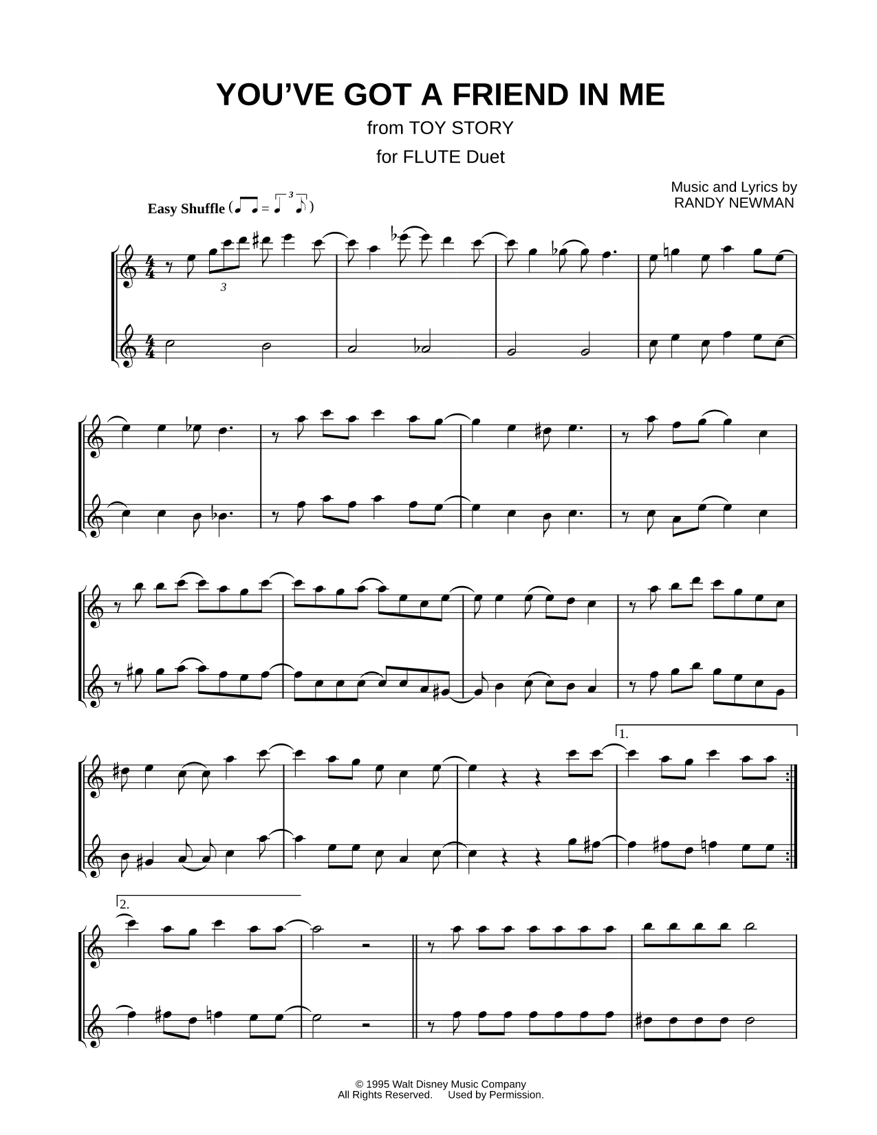 You've Got a Friend in Me - Flute Duet