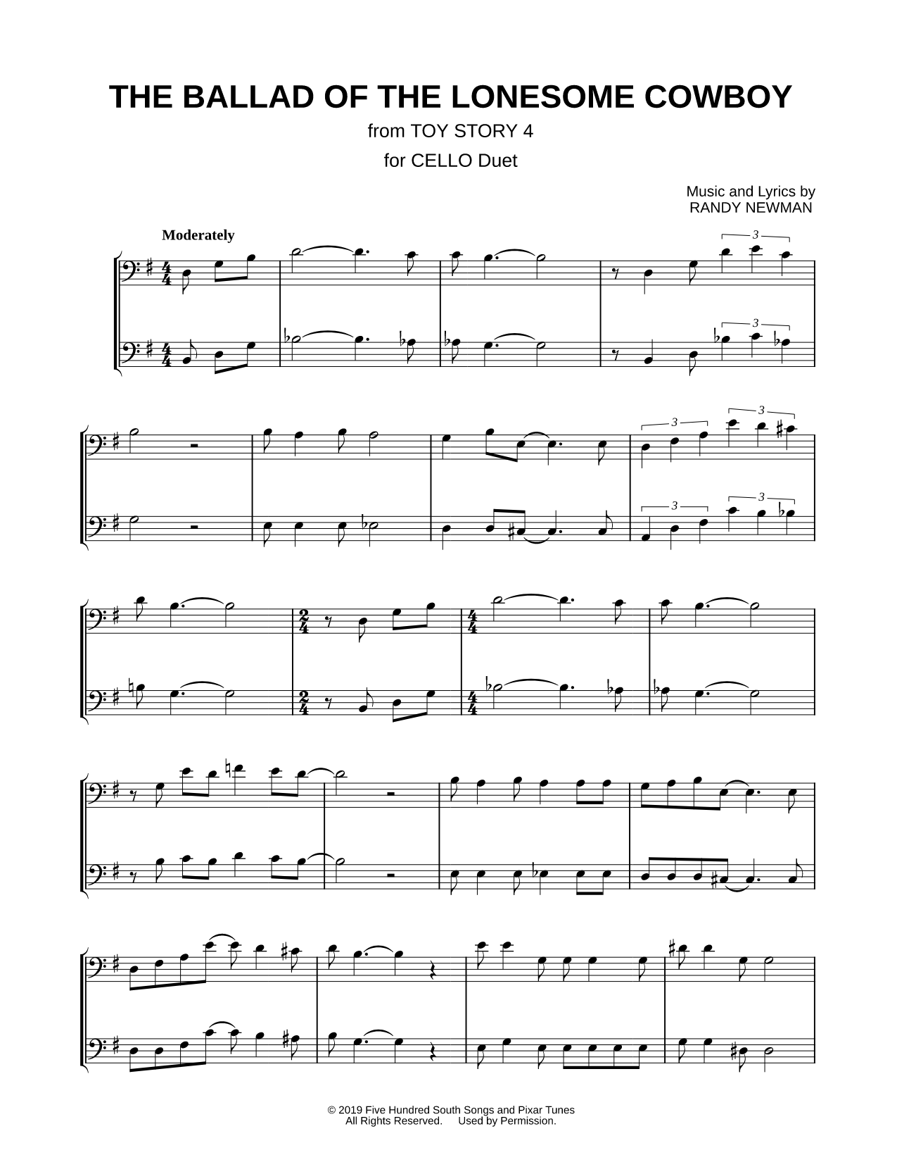 The Ballad of the Lonesome Cowboy - Cello Duet