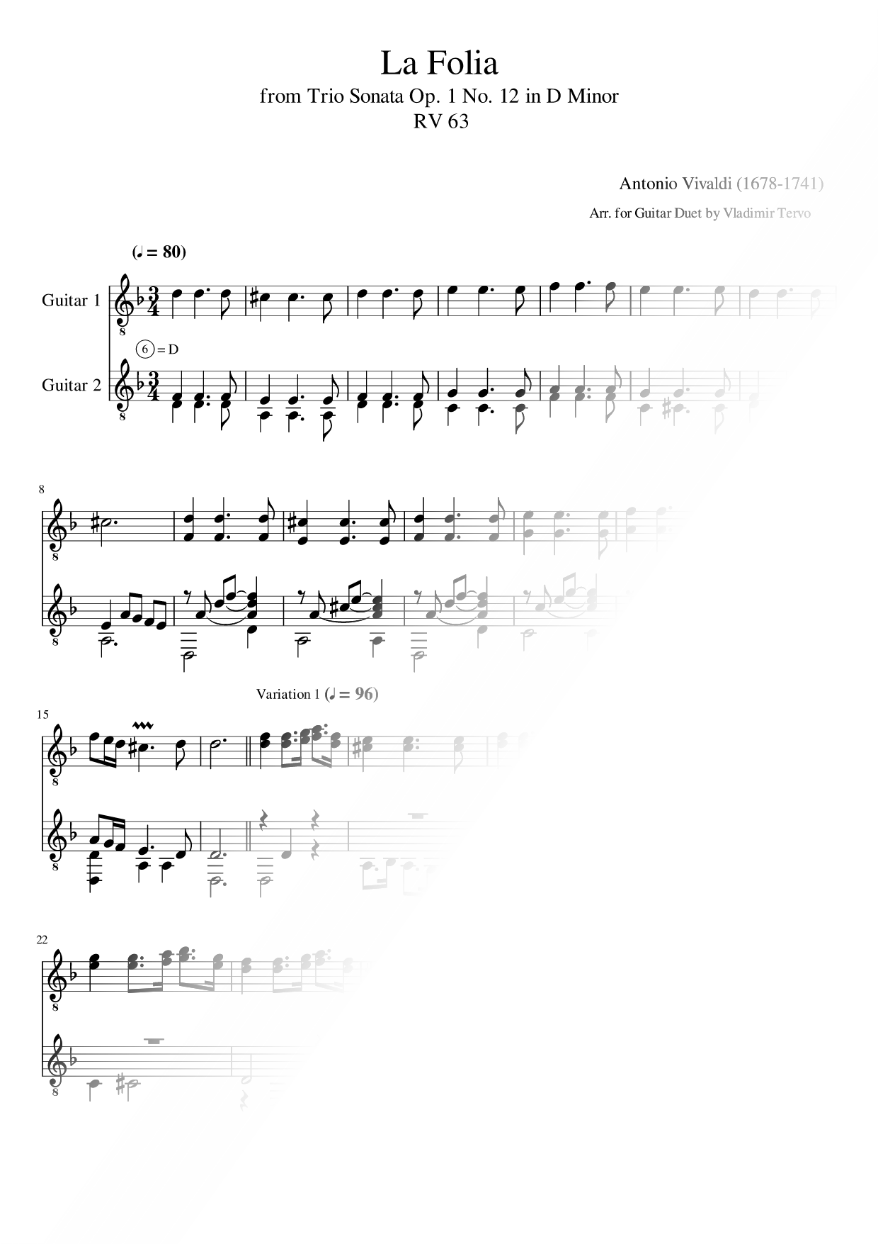La Folia - Guitar Duet