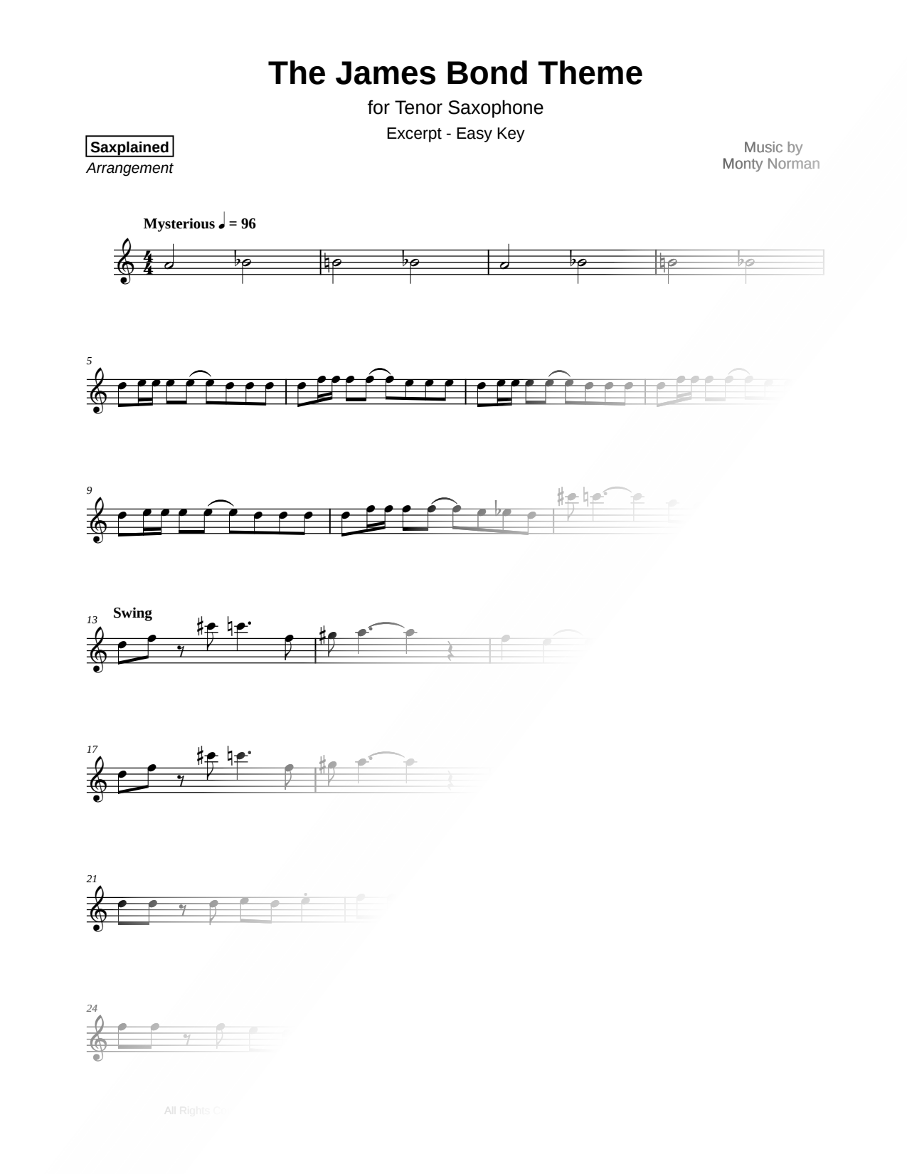 The James Bond Theme [excerpt - easy]