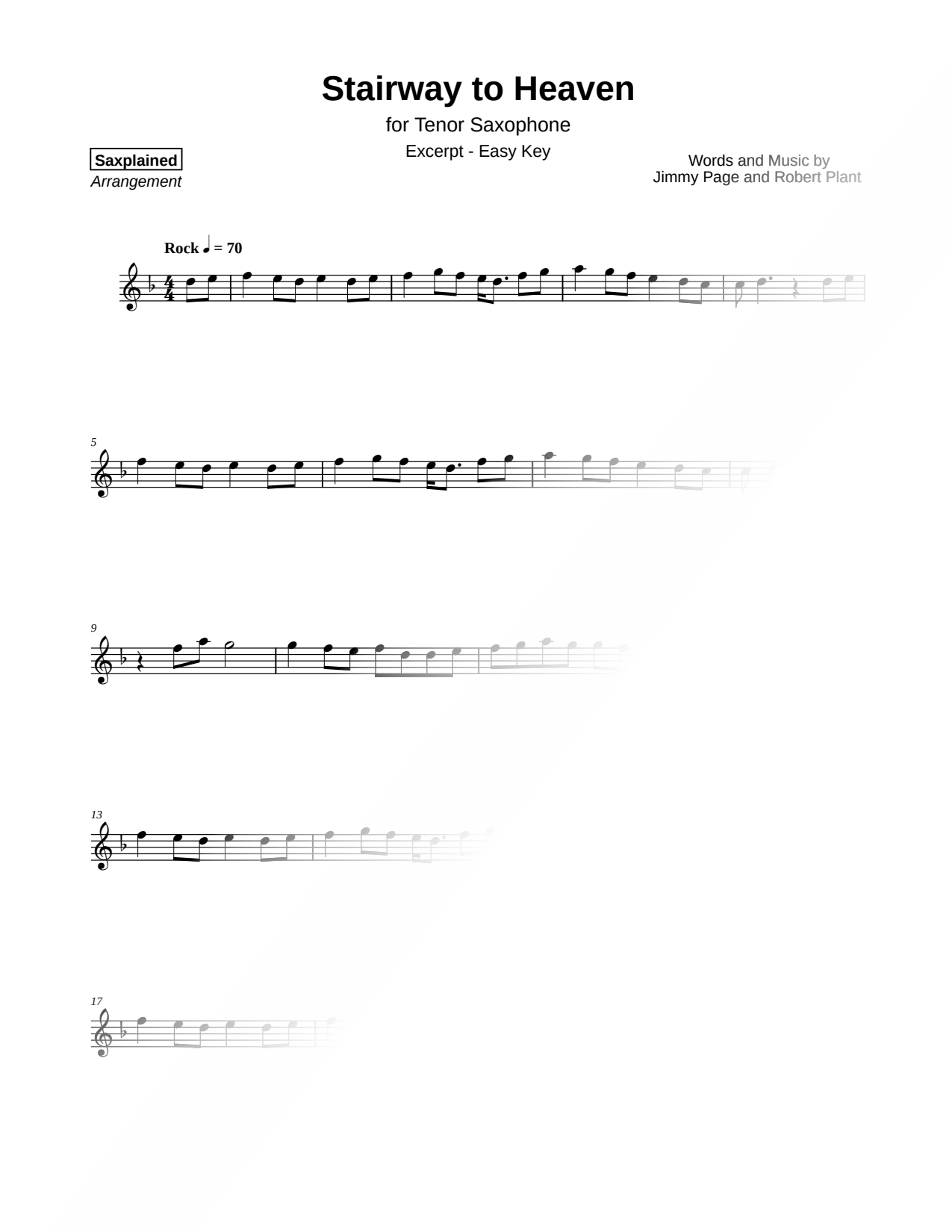 Stairway to Heaven [excerpt - easy]