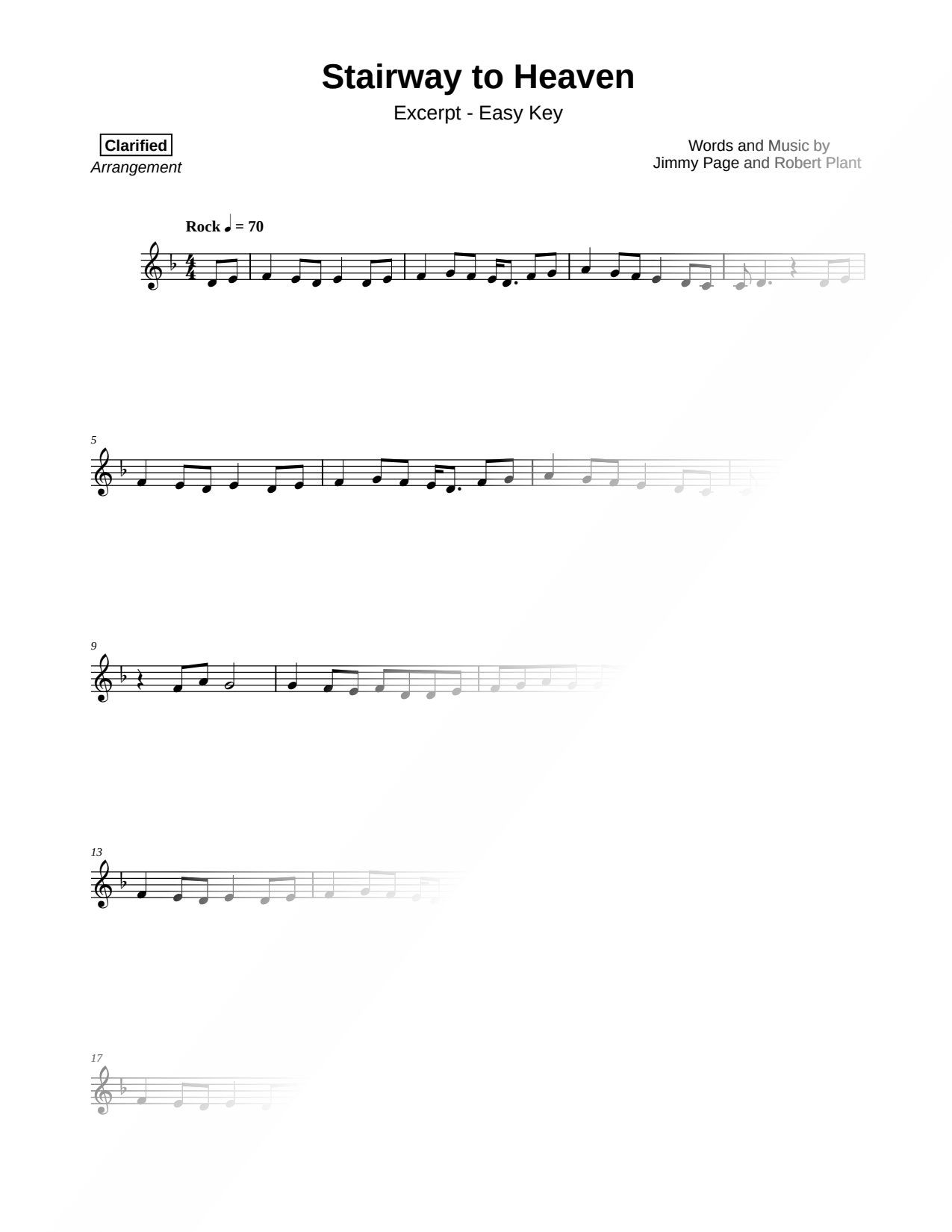 Stairway to Heaven [excerpt - easy]